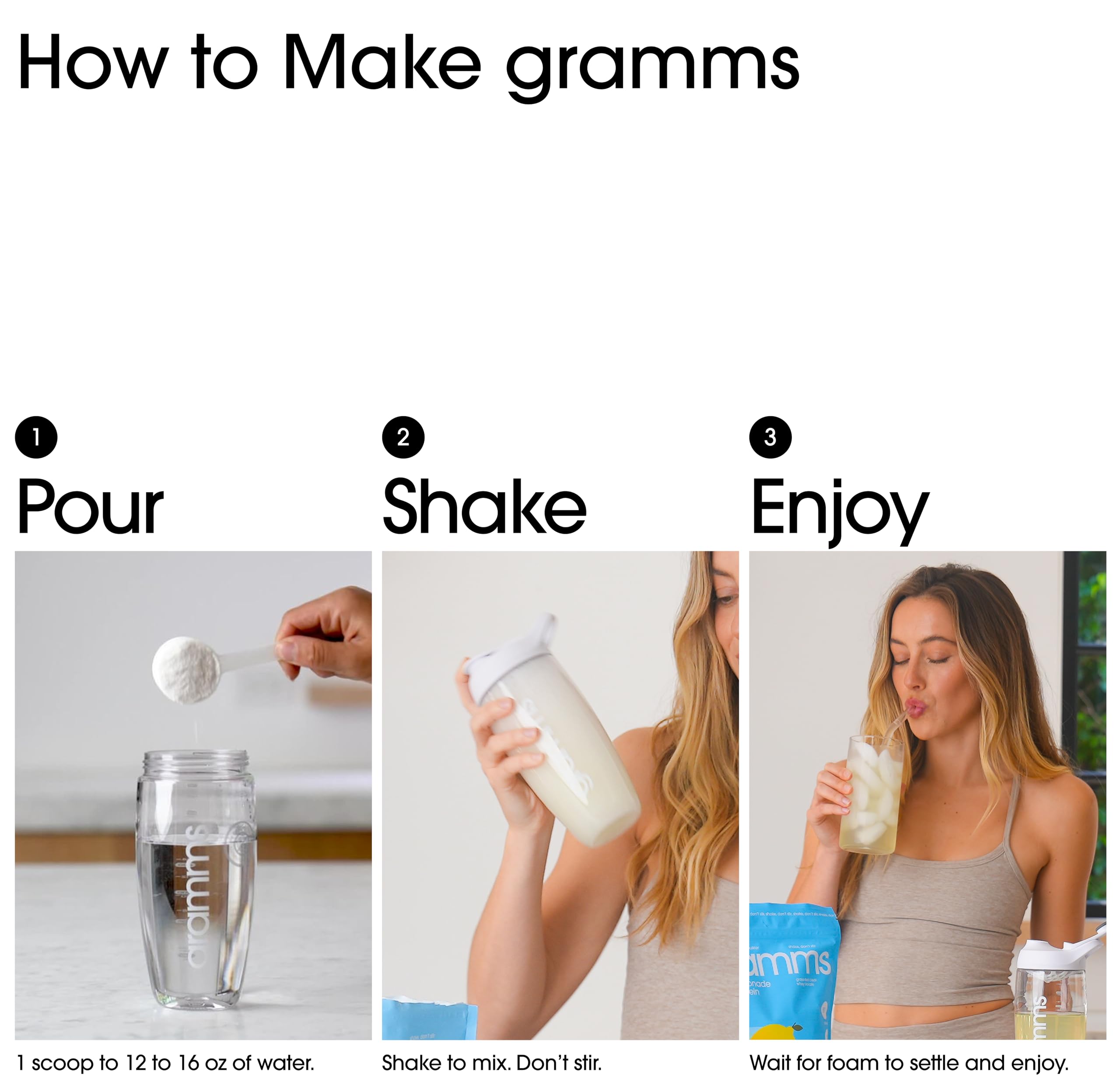 GRAMMS Clear Protein Powder Packets 20G Protein for Women & Men | Lactose Free, Grass-Fed Whey Isolate, Gluten Free, Zero Sugar, Gut Friendly, Non-Bloating GRAMMS buy supplements canada