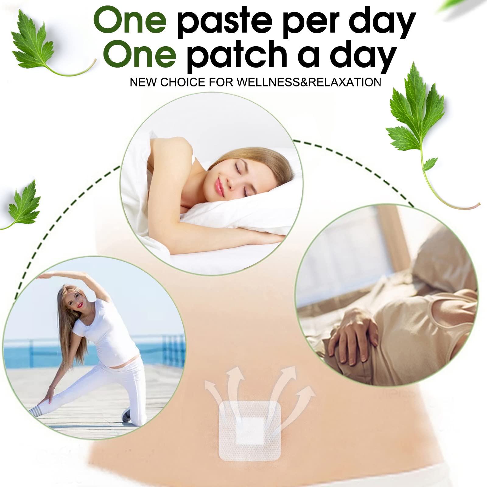 Bubchen Mugwort Belly Patch,30Pcs Natural Wormwood Essence and 30Pcs Belly Sticker BURWSEKK buy supplements canada