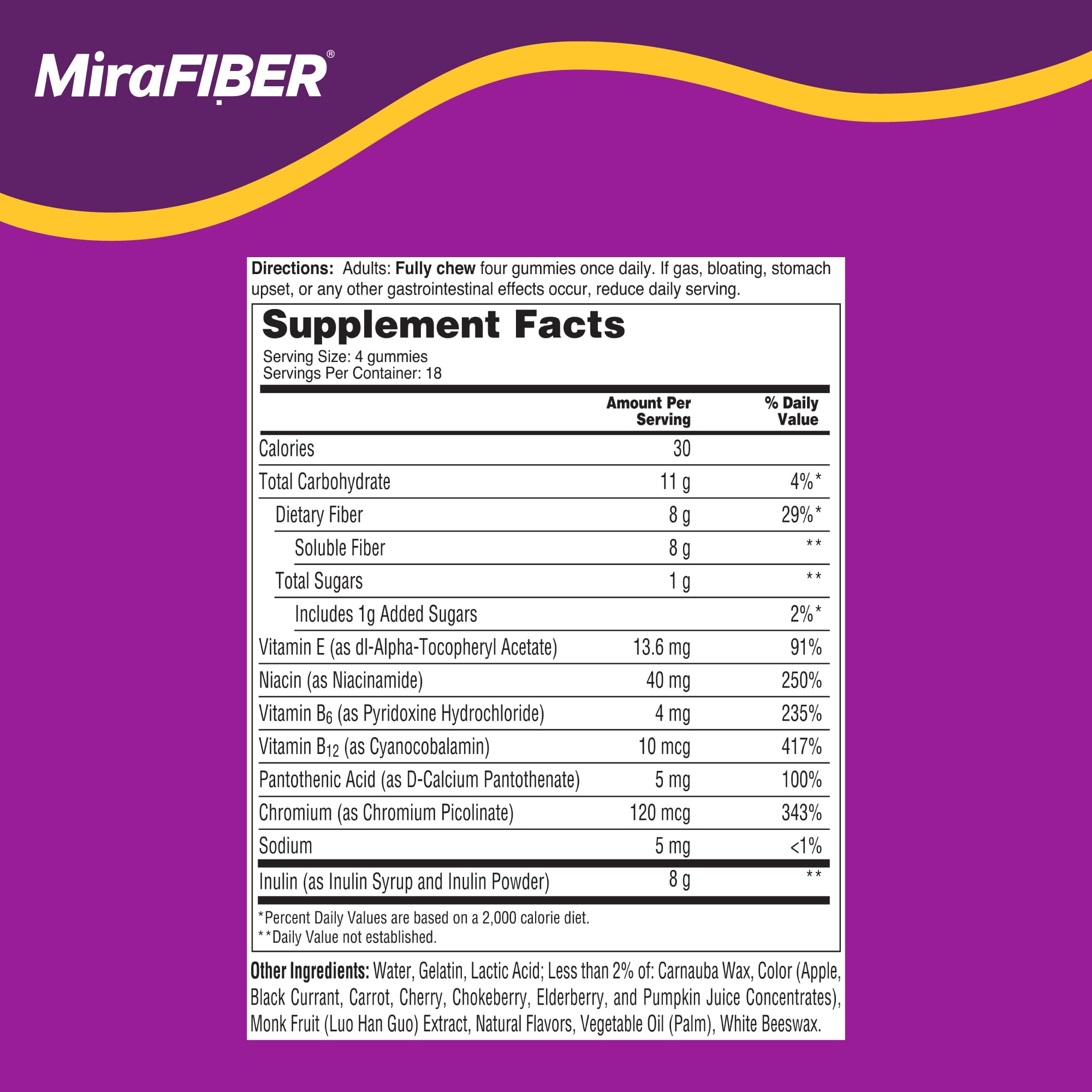 MiraFIBER Gummies from The Makers of MiraLAX, 8g of Daily Fiber Per Serving, Metabolism Support with B Vitamins, Gut Health for Men & Women MiraLAX buy supplements canada