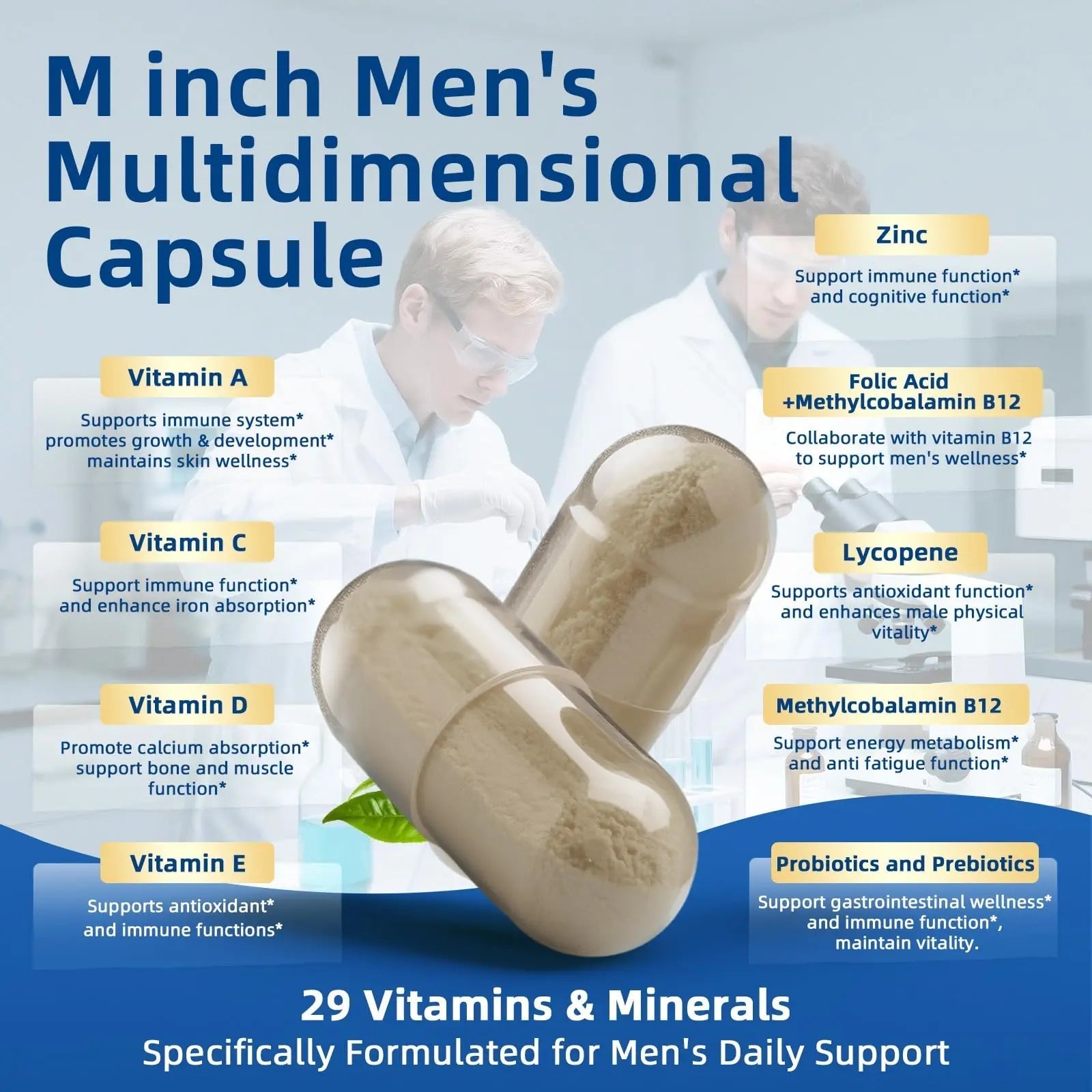 Multivitamin for Men - Methylated Multivitamin Supports Energy & Metabolism, Liver & Digestive*, Daily Men's Vitamins M inch buy supplements canada