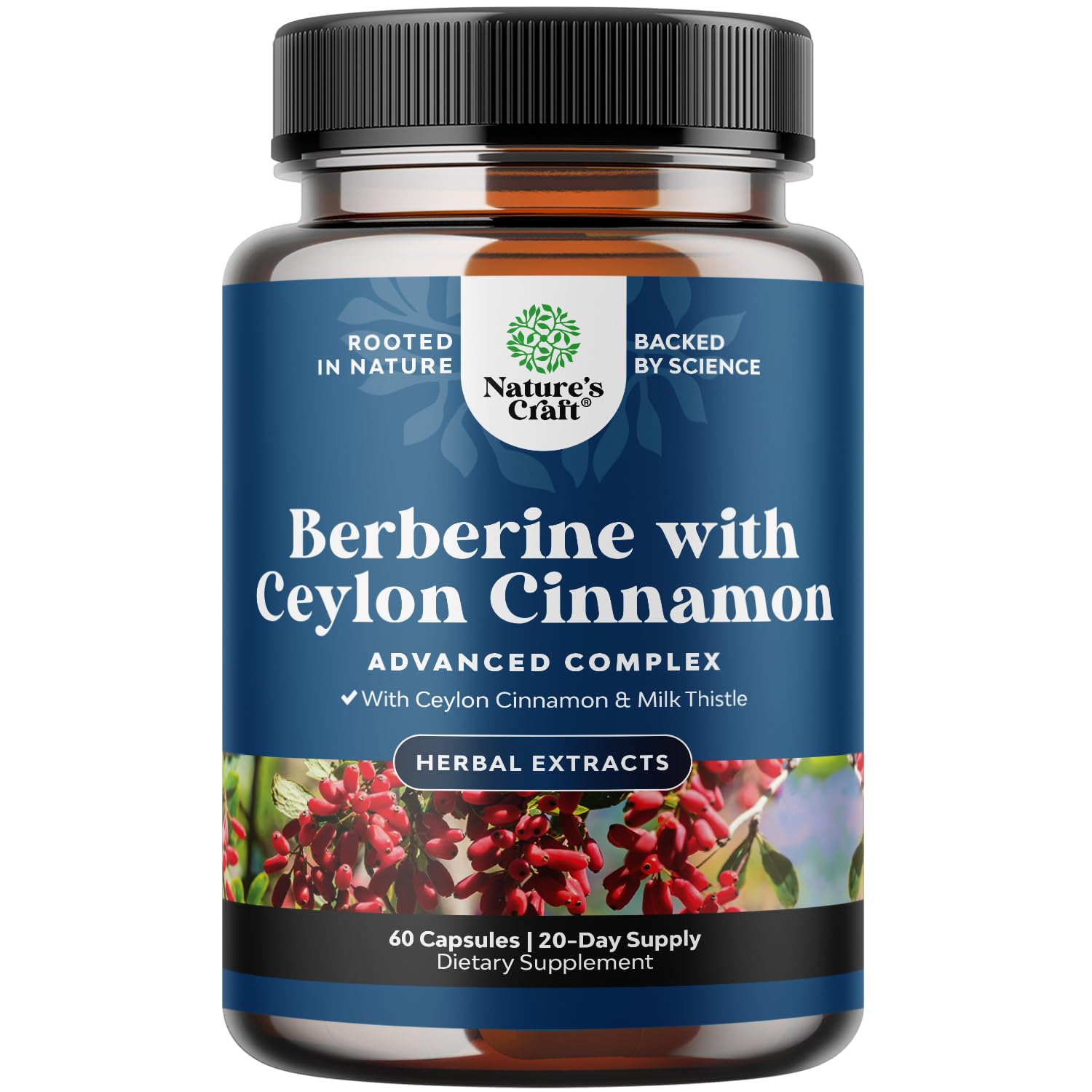 Balancing Berberine Plus 1200mg Per Serving Complex - Antioxidant Berberine with Ceylon Natures Craft buy supplements canada