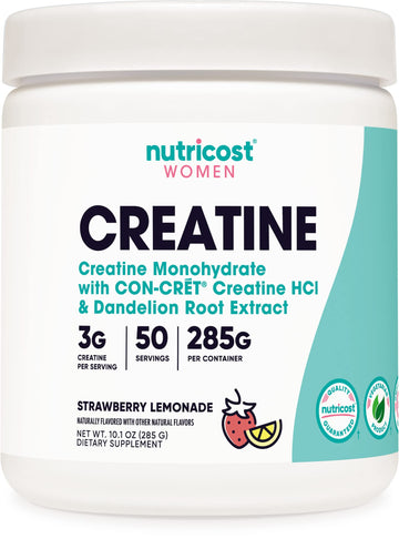 Nutricost Creatine Monohydrate Powder for Women, Micronized, Strawberry Lemonade Nutricost buy supplements canada
