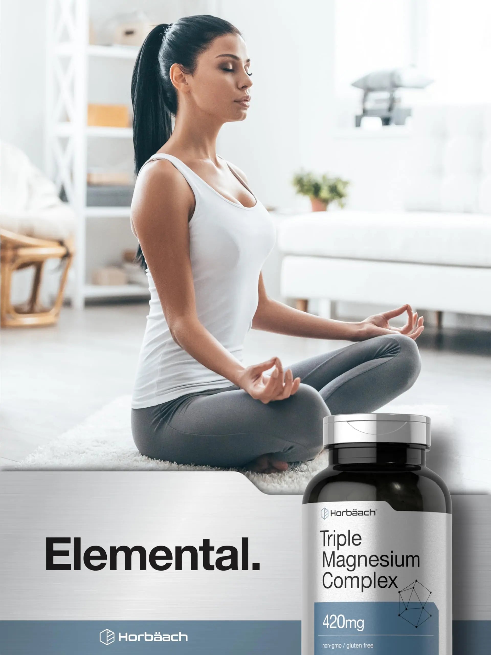 Horbäach Triple Magnesium Complex | 420 mg | 250 Capsules | Non-GMO and Gluten Free Formula | Magnesium Oxide, Citrate, and Aspartate Dietary Supplement Horbäach buy supplements canada