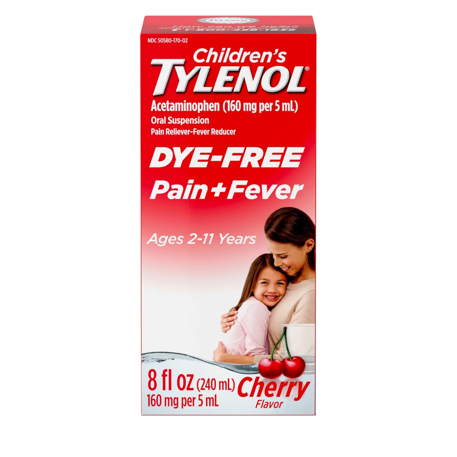 Children's Tylenol Liquid Pain Relief & Fever Medicine, Oral Suspension, Dye-Free, Acetaminophen, No Aspirin, No Ibuprofen, No High Fructose Corn Syrup; Cherry Flavor, 8 fl. oz.; Pack of 1 Tylenol buy supplements canada