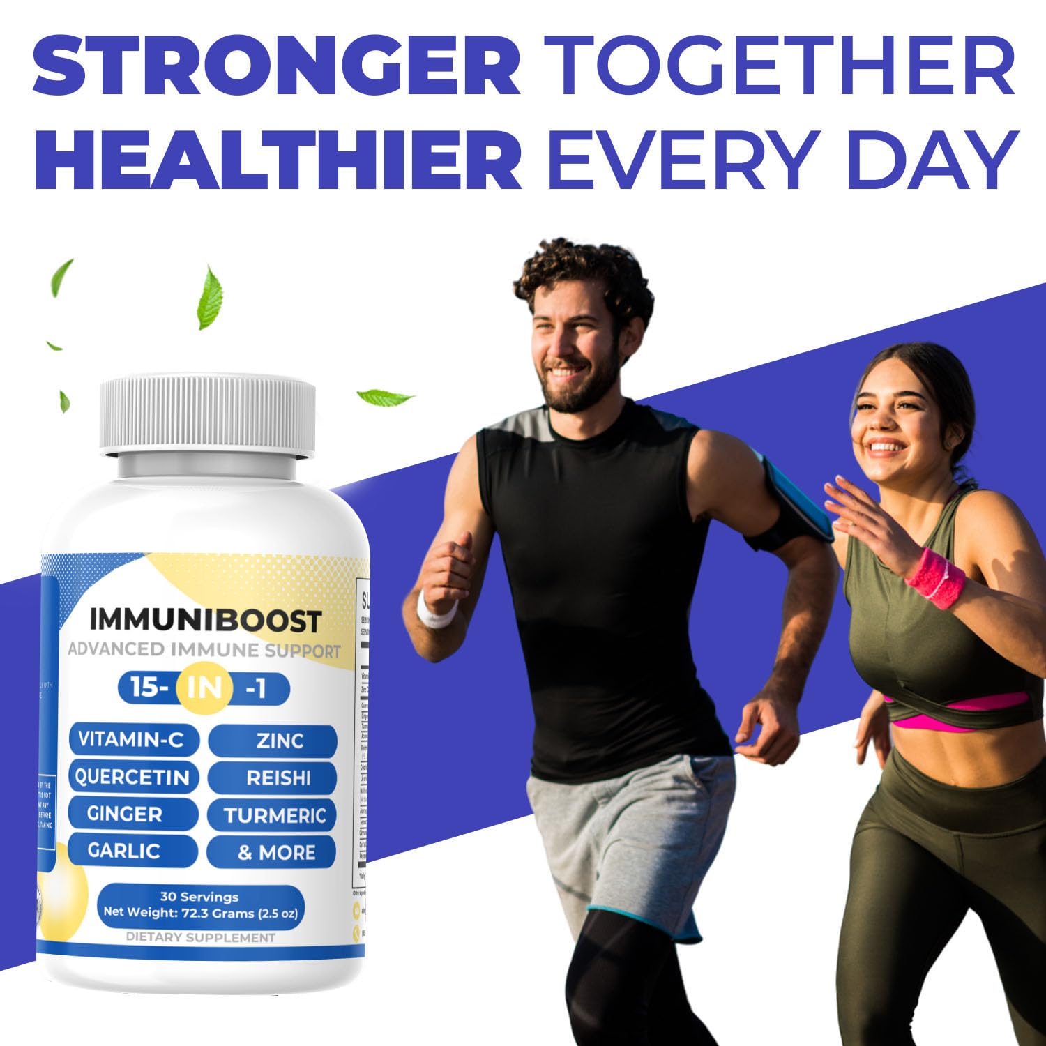 15 in 1 Immune Support Supplement 120 Capsules with Powerful Blend of Turmeric, Ginger, Vitamin C and Zinc Immune Booster for Adults ImmuniBoost buy supplements canada