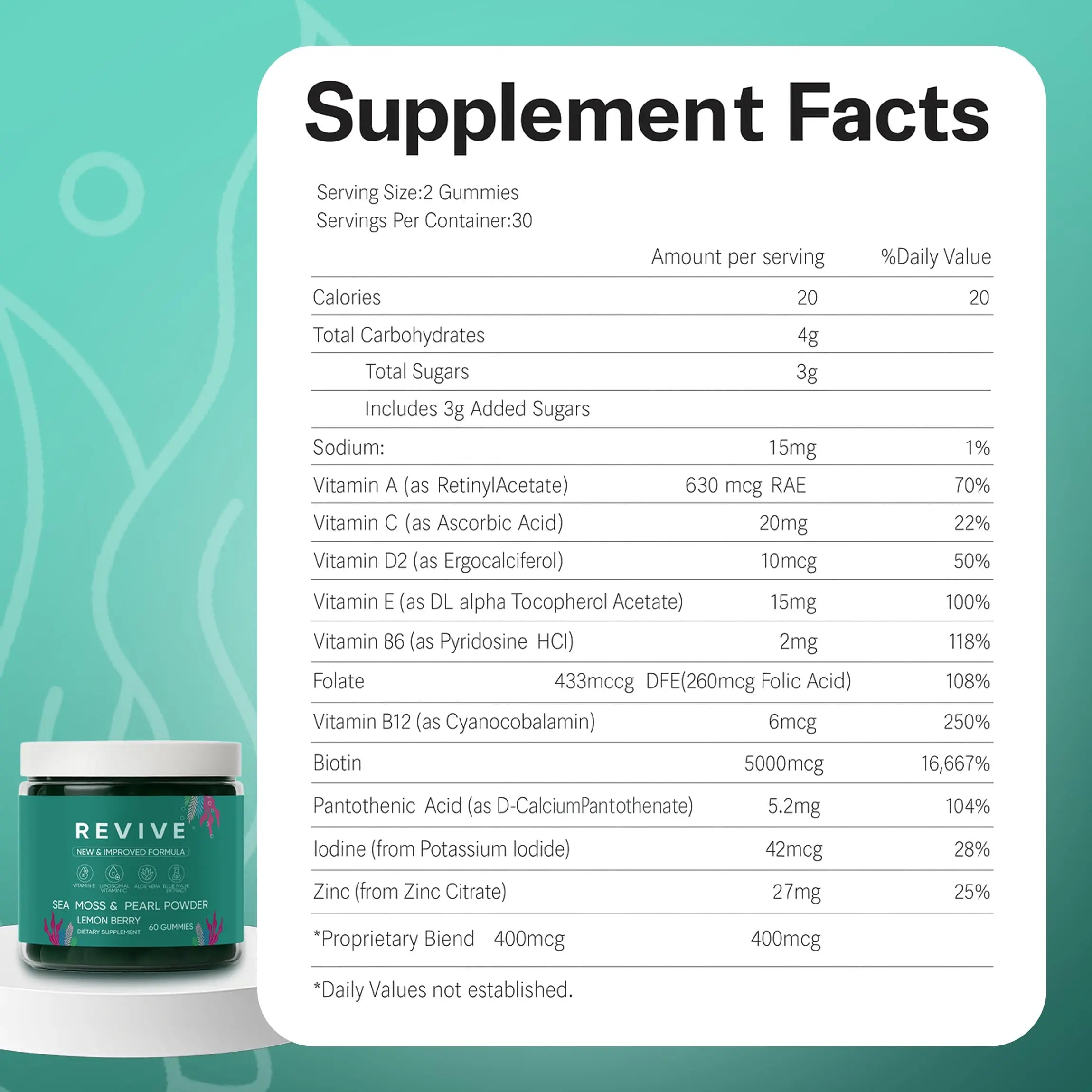 Neonomicon Balmbare Revive Gummies for Hair Loss - Sea Moss Gummies with Vitamin C, Vitamin E, Aloe Vera, Pearl Powder Supports Faster Hair Growth Neonomicon buy supplements canada