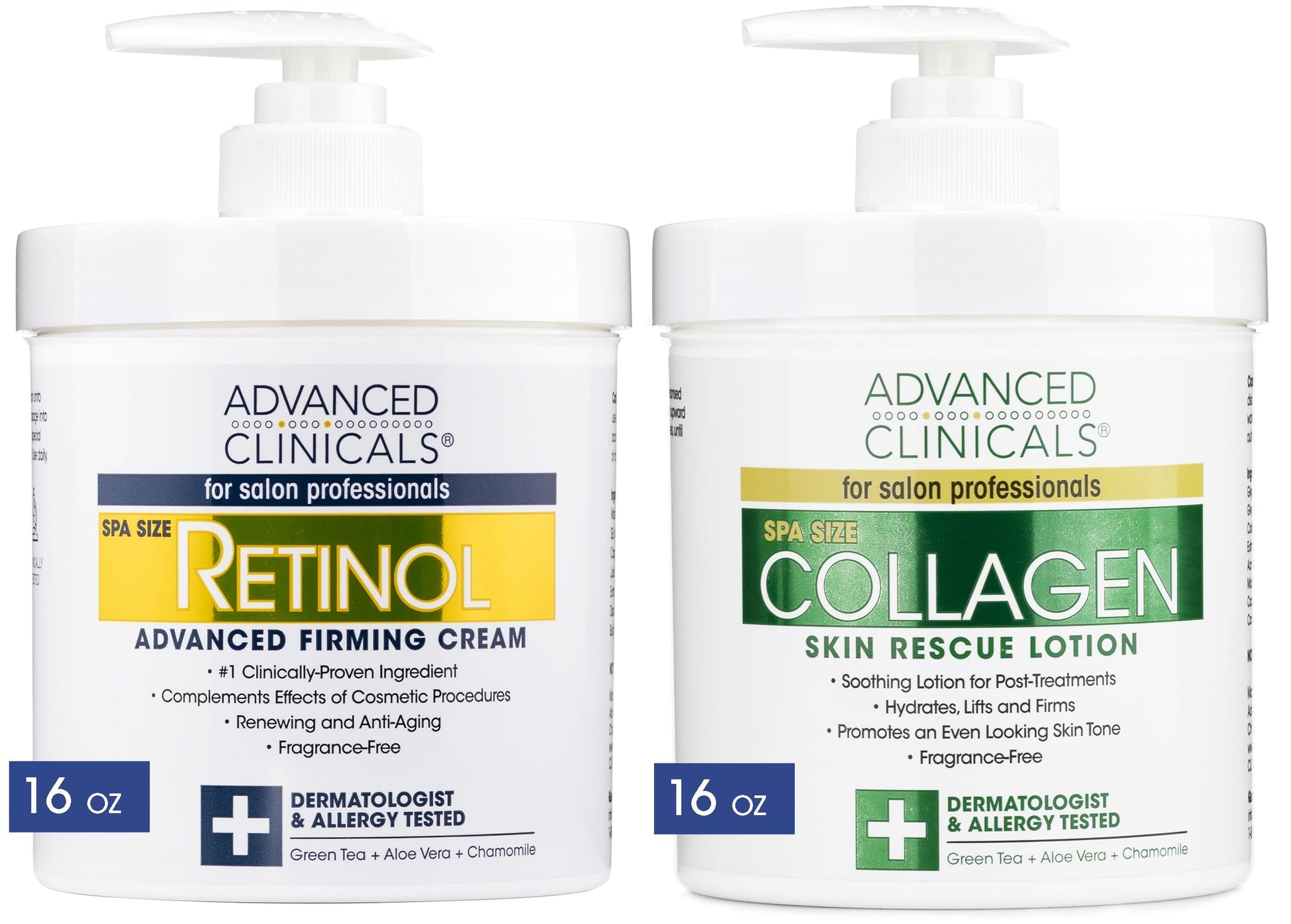 Advanced Clinicals Retinol Body Lotion + Collagen Cream 2pc Body Skin Care Set Advanced Clinicals buy supplements canada