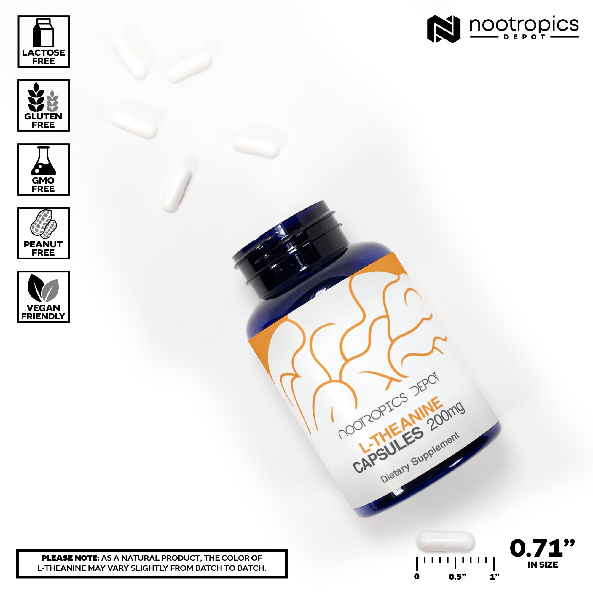 Nootropics Depot L-Theanine Capsules 200mg (180 Count) | Promotes Relaxation | Supports Healthy Stress Levels + Sleep Cycles | Promotes Cognitive Function + Focus | Amino Acid Supplement Nootropics Depot buy supplements canada