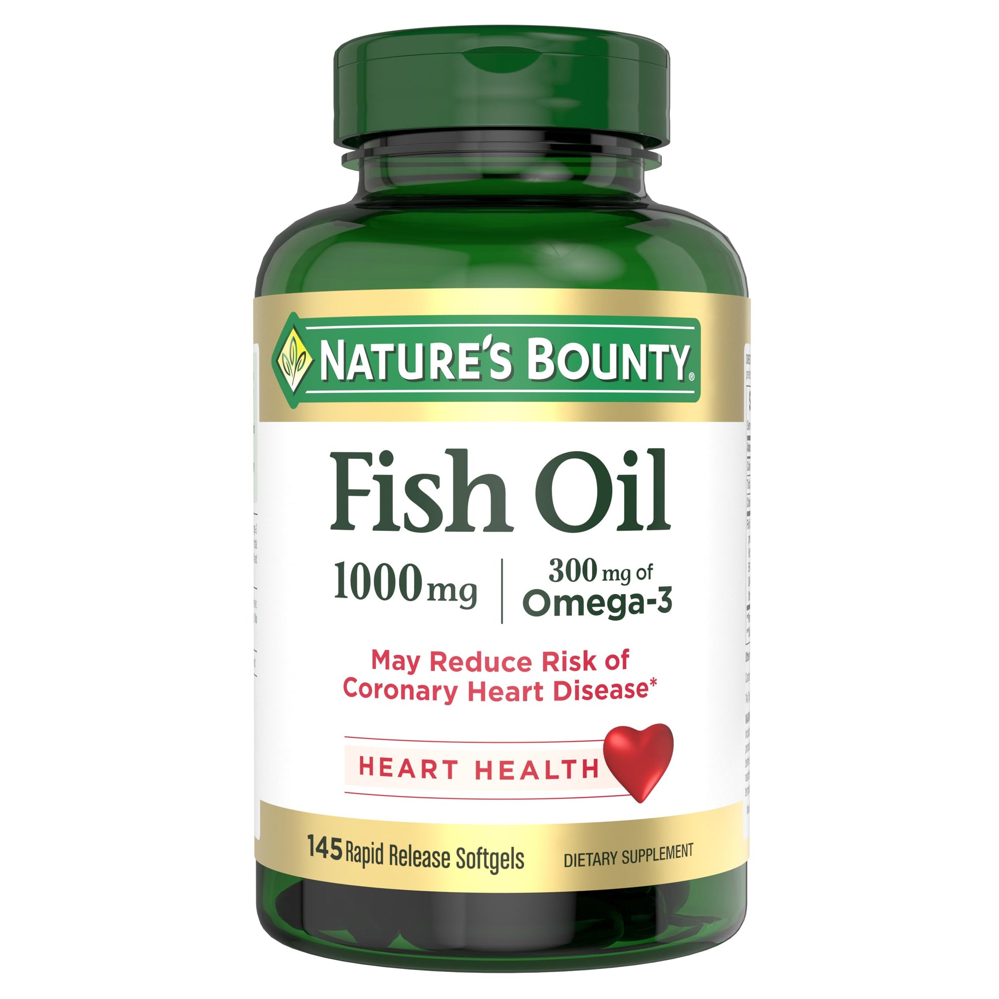 Nature’s Bounty Fish Oil, Supports Heart Health, 1000mg, Rapid Release Softgels, 145 Ct Nature's Bounty buy supplements canada
