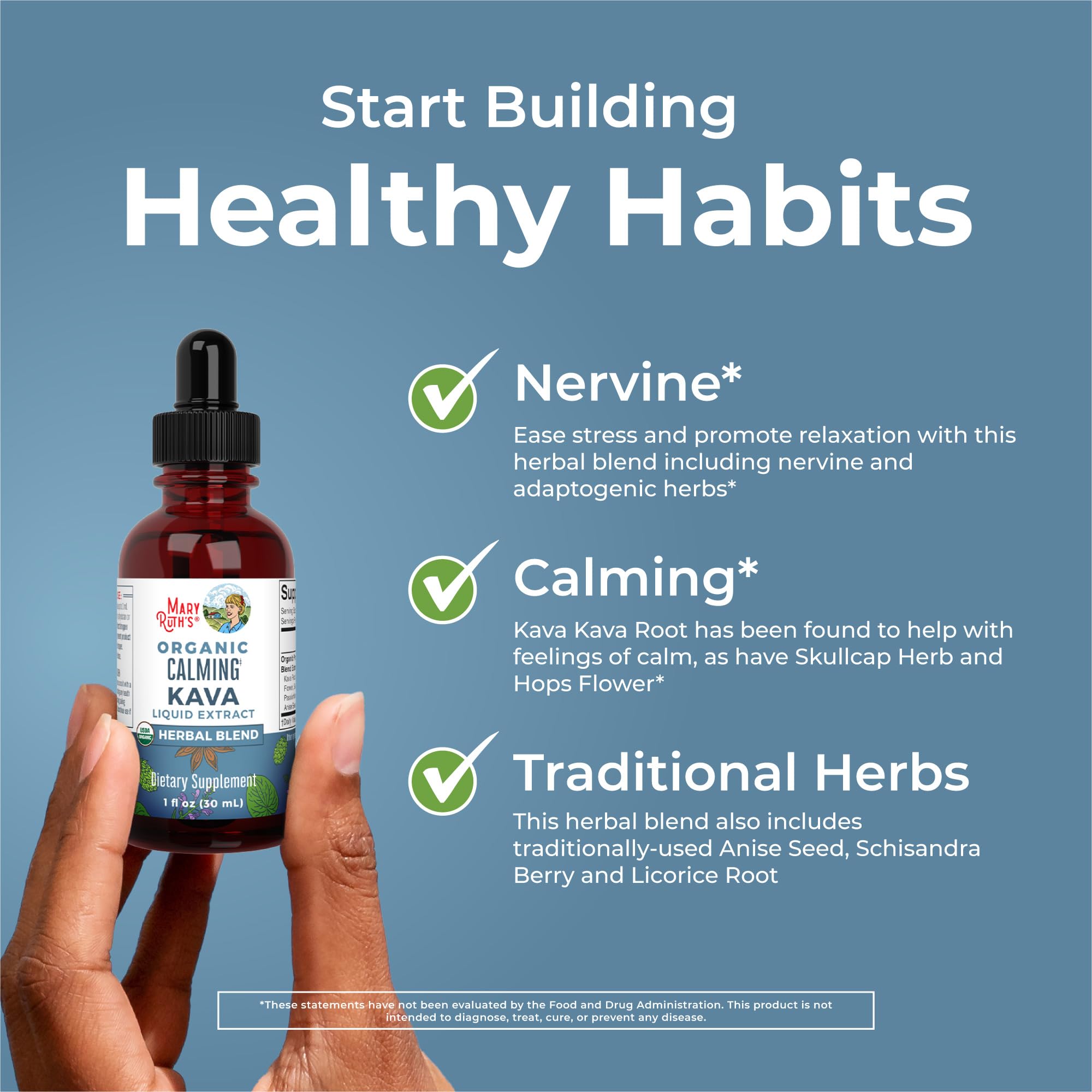 MaryRuth Organics, Herbal Supplement Drop, Calmness & Relaxation, Pack of 1, USDA Kava Root, Sugar/Gluten Free, Support Sleep, Calm & Stress Relief, Vegan, Non-GMO, 30 Servings MARYRUTH'S buy supplements canada