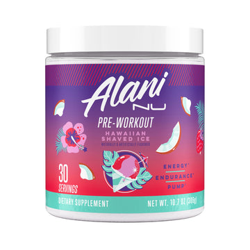 Alani Nu Pre Workout Powder Hawaiian Shaved ICE, Amino Energy Boost, Endurance Supplement, Sugar Free, 200mg Caffeine Alani Nu buy supplements canada
