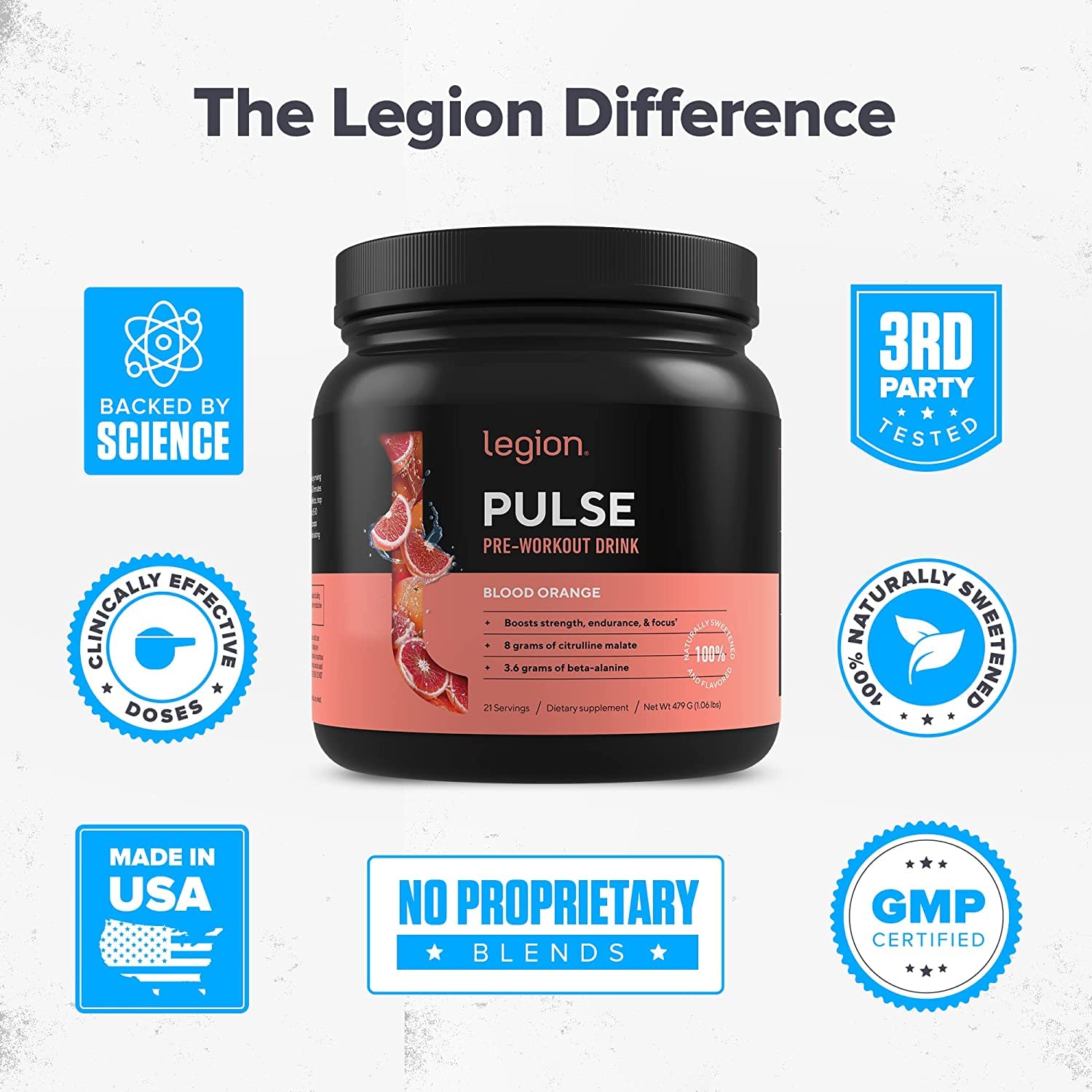 LEGION Pulse Pre Workout Supplement - All Natural Nitric Oxide Preworkout Drink LEGION buy supplements canada