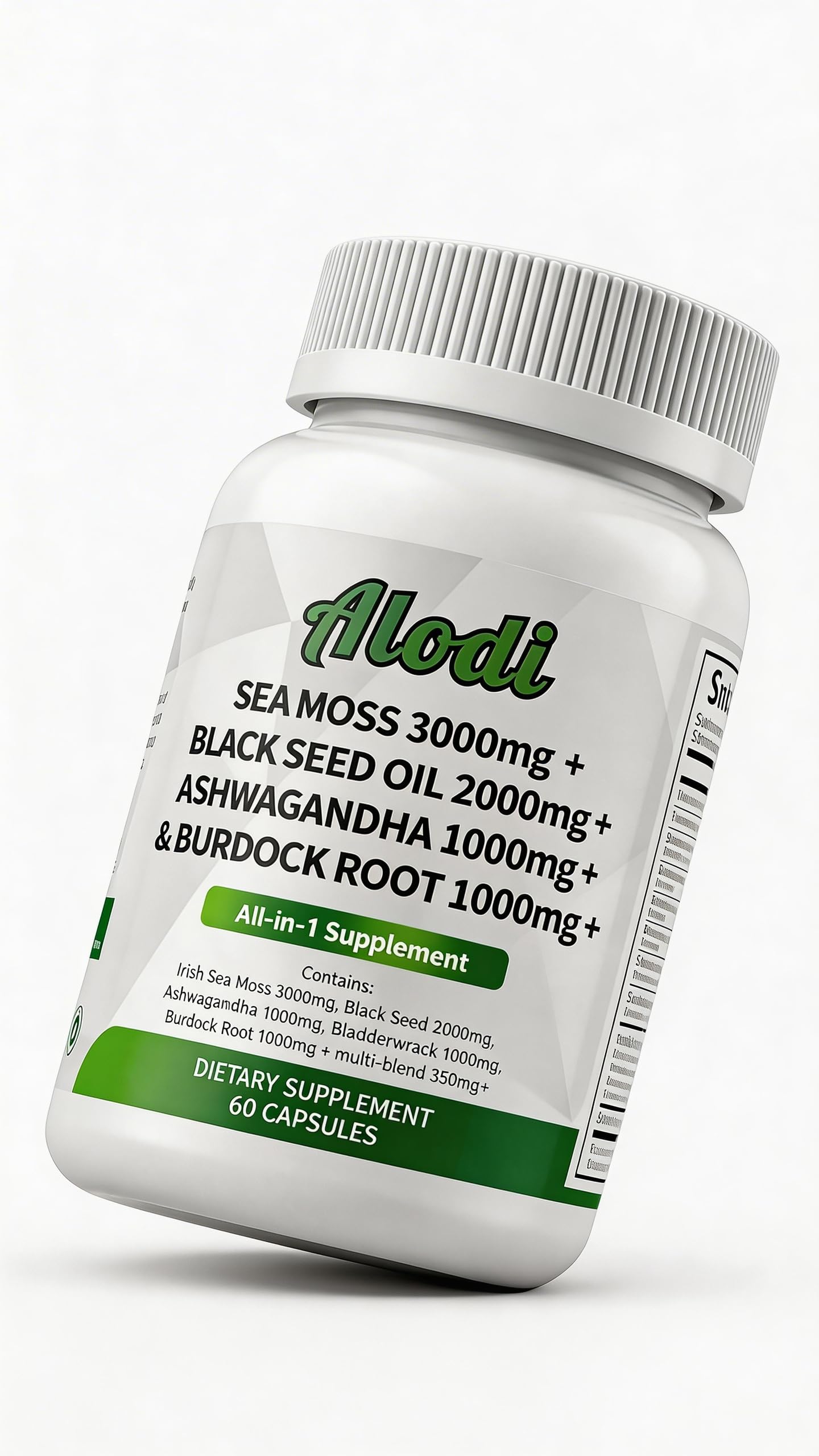 ALODI Super Seaweed Blend Supplement - Contains KSM-66 Ashwagandha, Black Seed Oil, Burdock Root, Kelp, Supports Digestion, Sleep, and Immune Health ALODI buy supplements canada