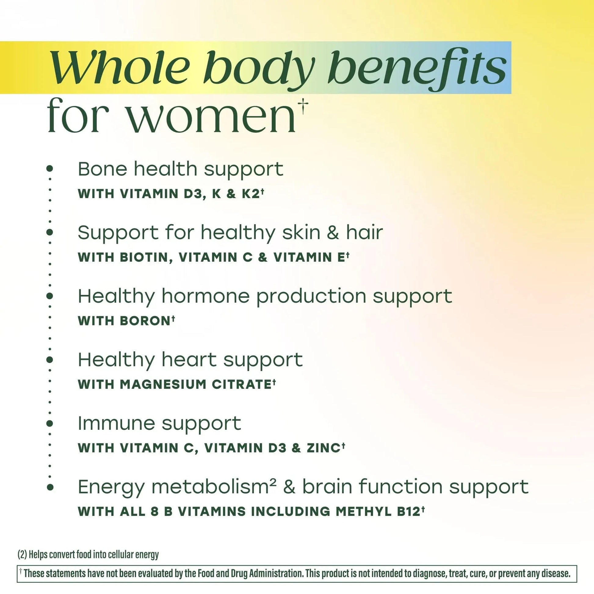 MegaFood Whole Body Womens Multivitamin - Multivitamin for Women - Vitamin D3 K2, Magnesium Citrate, Folate, Biotin, Iron MegaFood buy supplements canada