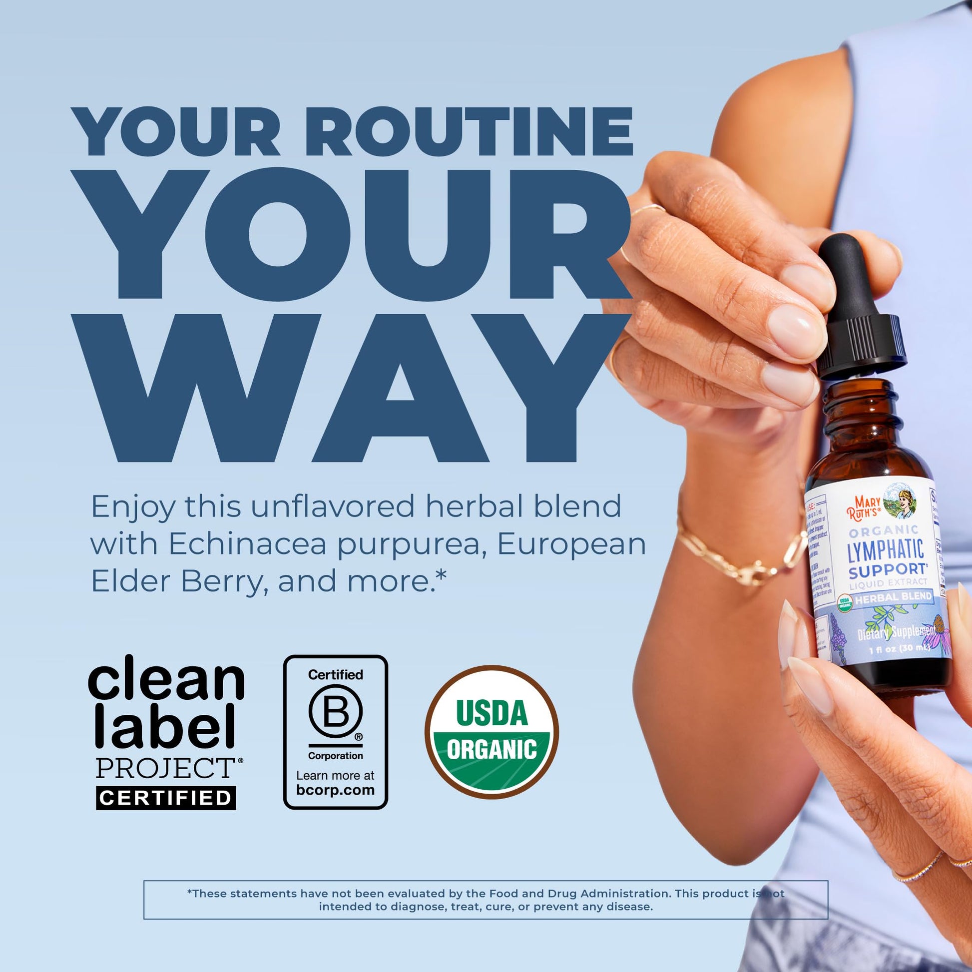 MARYRUTH'S Lymphatic Support Liquid Drops USDA Organic | Herbal Blend with Echinacea & Elderberry | Blue Vervain MARYRUTH'S buy supplements canada