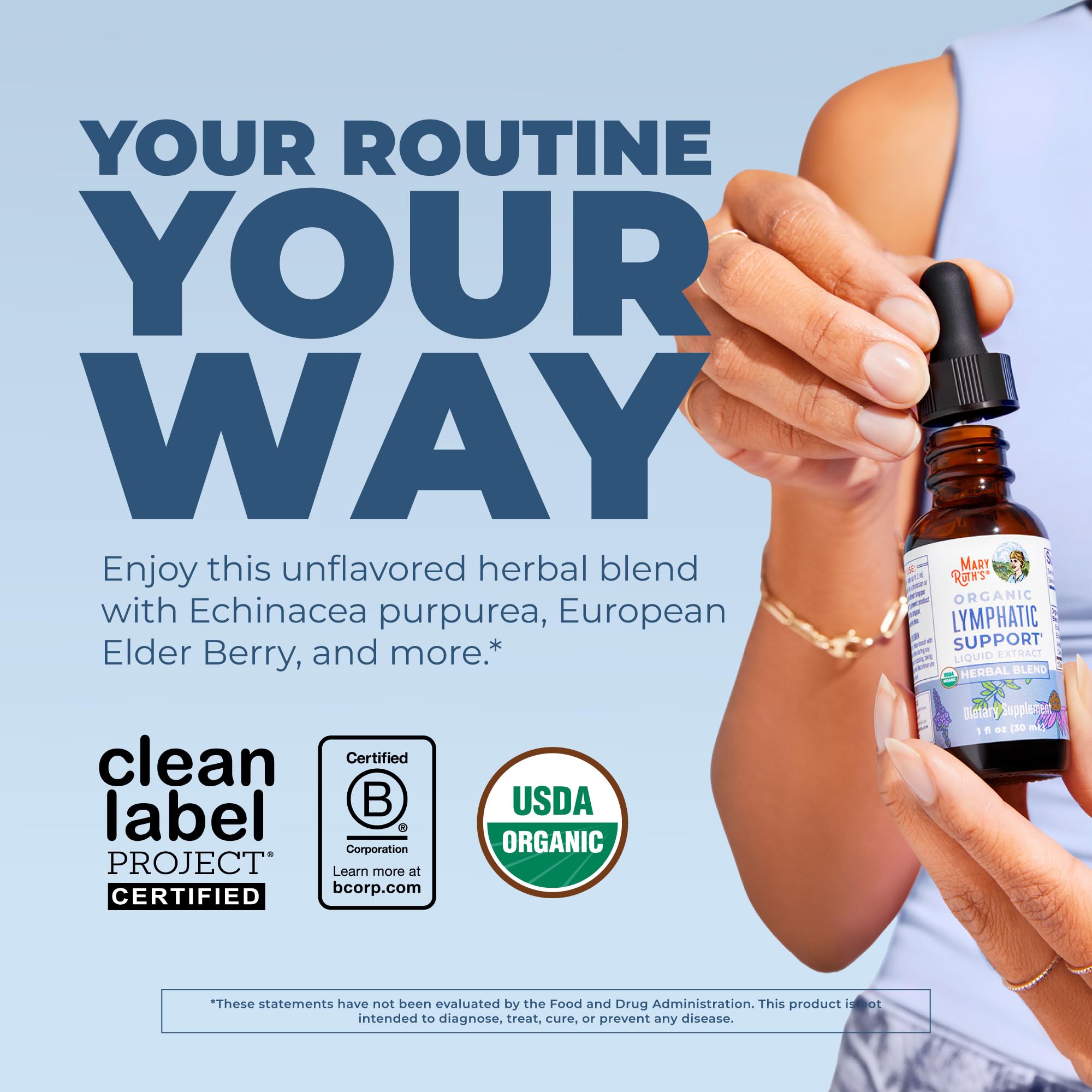 MARYRUTH'S Lymphatic Support Liquid Drops USDA Organic | Herbal Blend with Echinacea & Elderberry | Blue Vervain MARYRUTH'S buy supplements canada