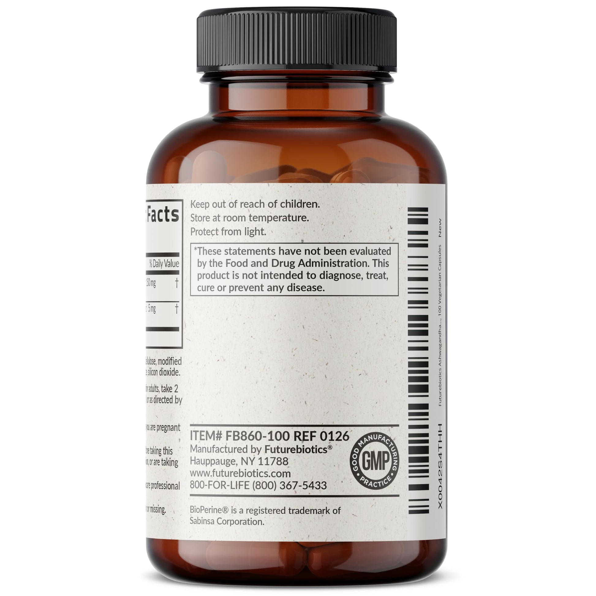 Futurebiotics Ashwagandha Extra Strength Stress & Mood Support with BioPerine - Non GMO Formula, 100 Vegetarian Capsules Futurebiotics buy supplements canada