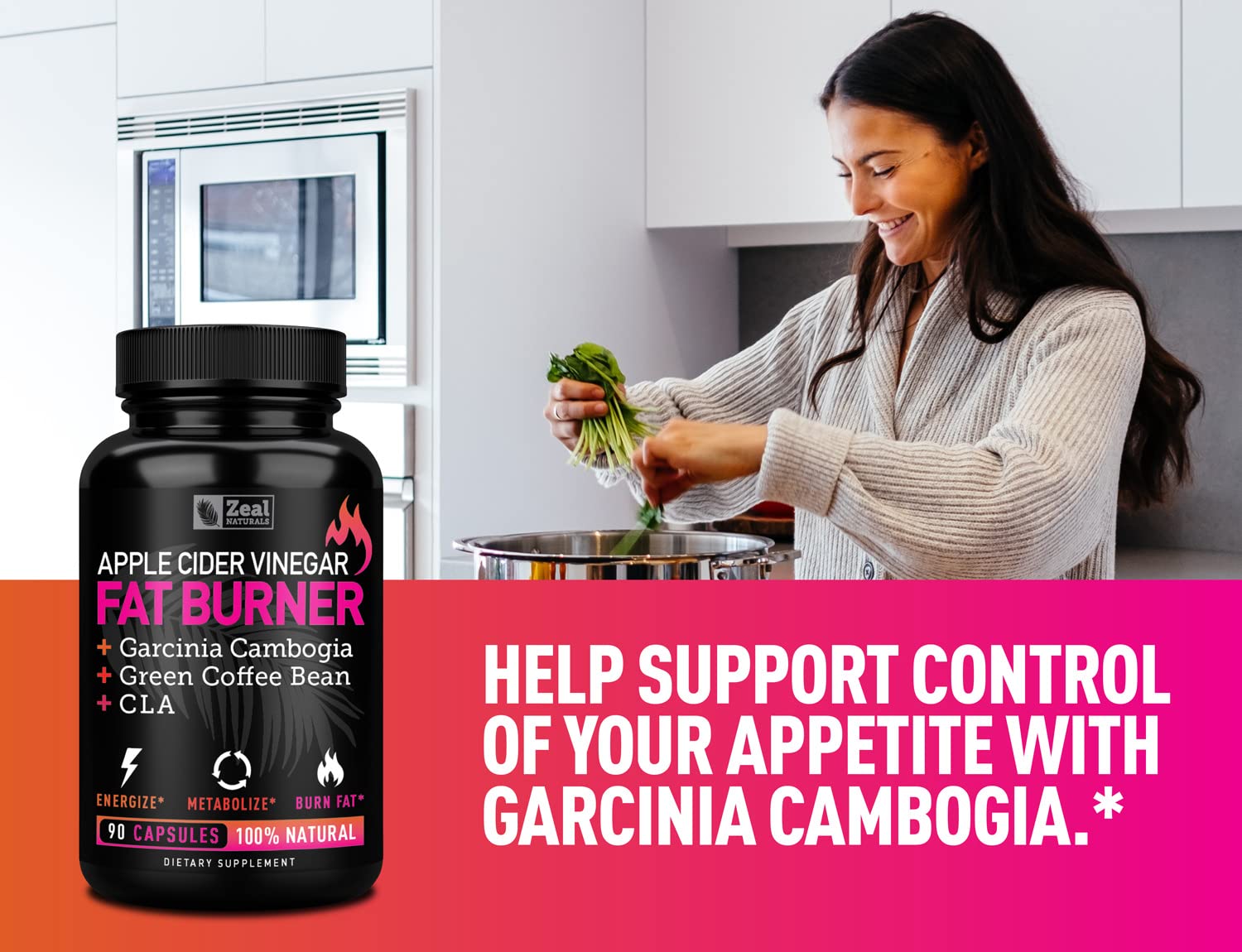 Apple Cider Vinegar Weight Management Pills for Women - Garcinia Cambogia + w. CLA Zeal Naturals buy supplements canada