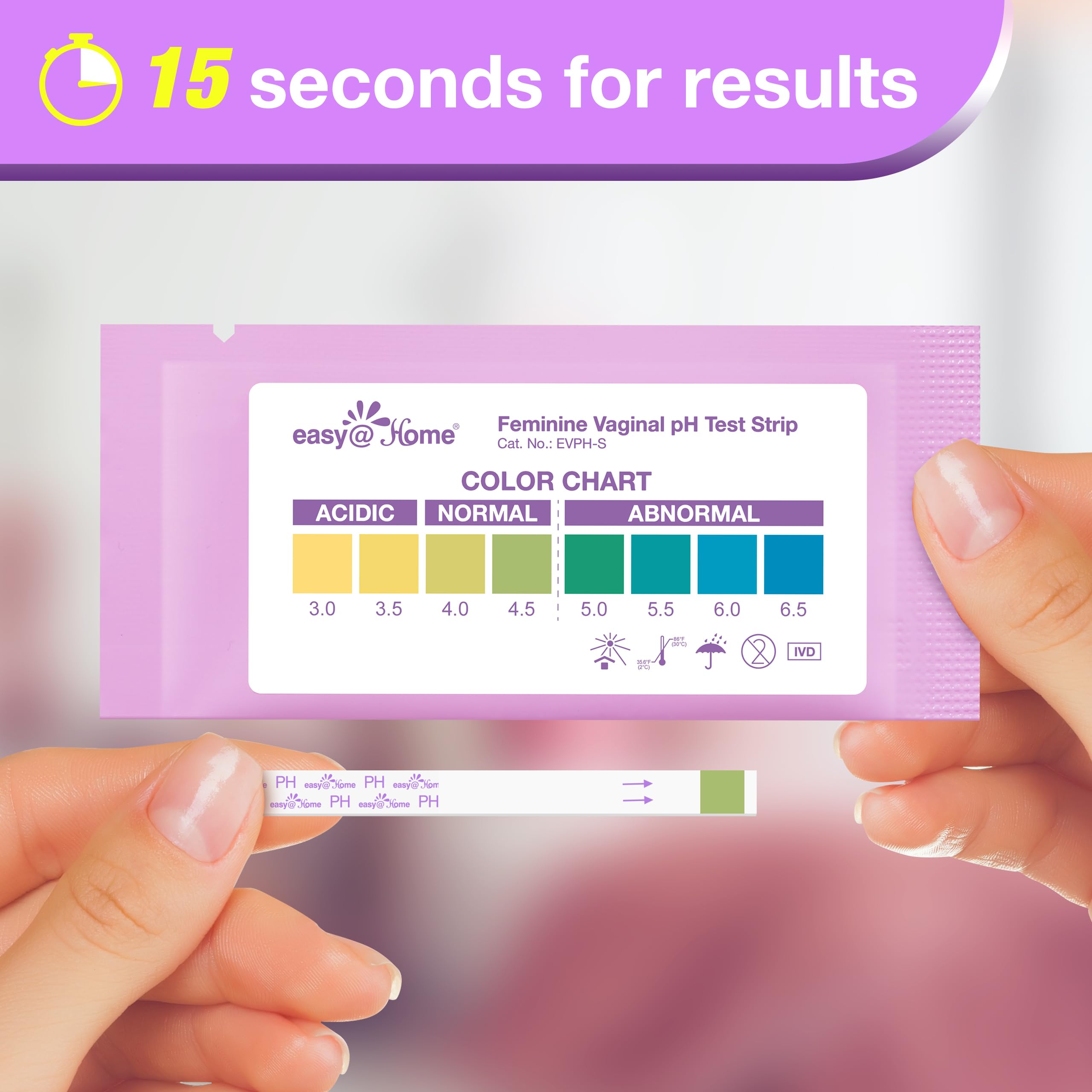 Easy@Home Vaginal pH Test -30 Strips | BV Test Kit at Home for Women | Yeast Infection Test + pH Balance Easy@Home buy supplements canada