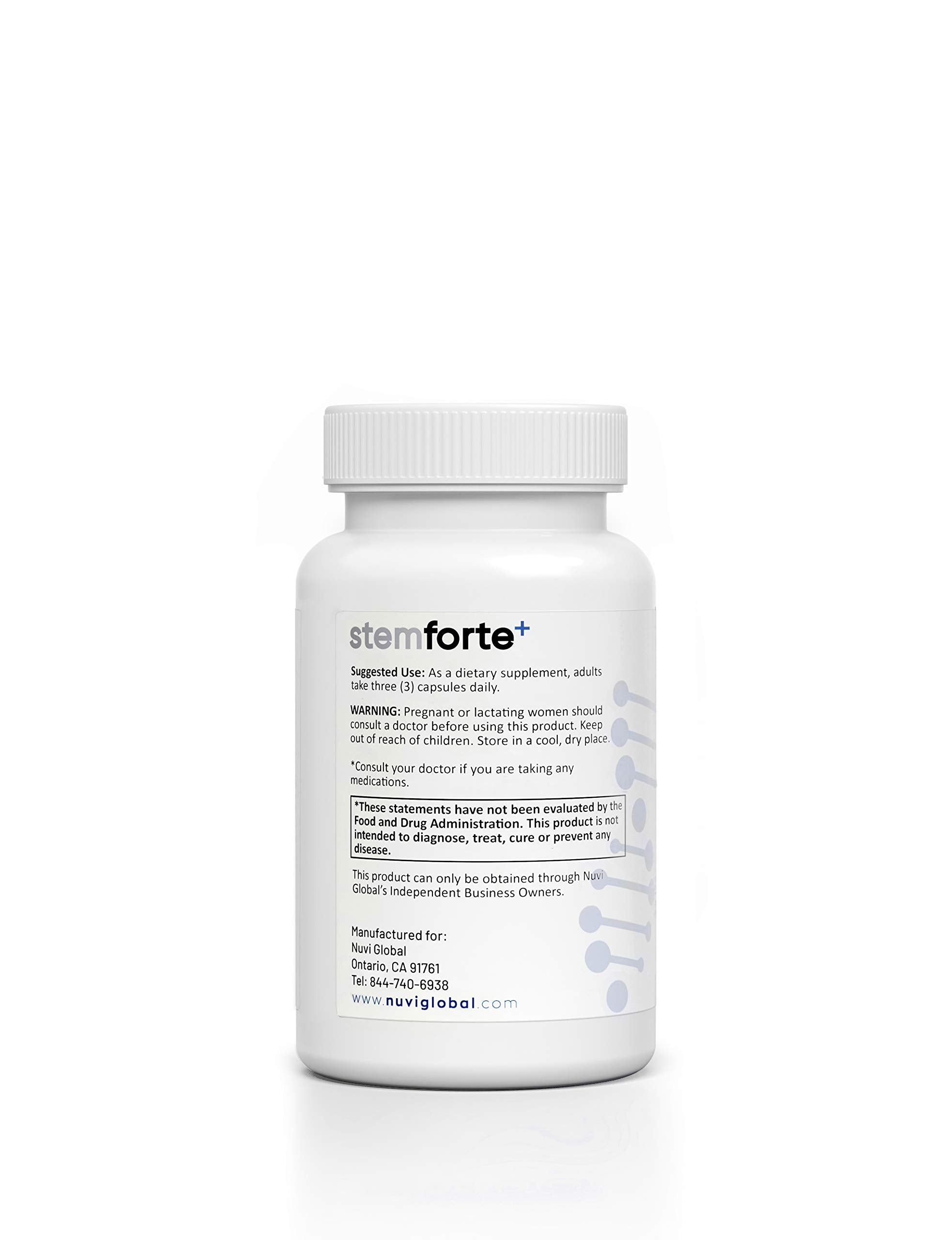 NuVi Global Stemforte Plus Stem Cell and Telomere Supplements – Cell Regeneration, Cell Growth & Telomere Support for Healthy Aging & Cellular Health – 90 Capsules for Men & Women NuVi Global buy supplements canada
