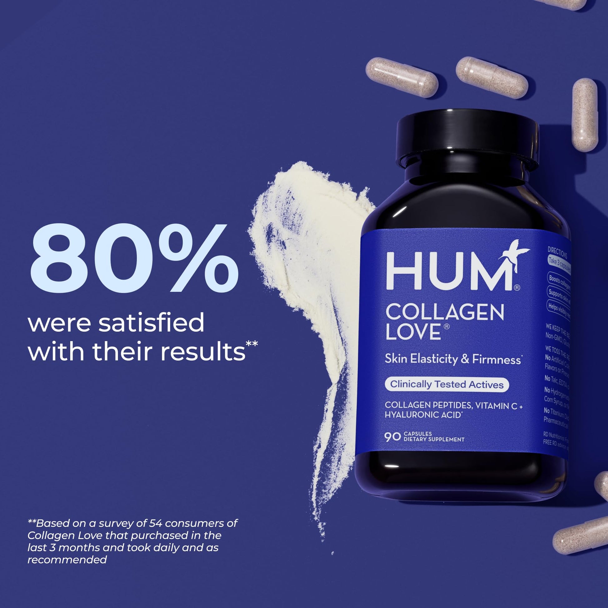 HUM Collagen Love Skin Supplement, Collagen Peptides Capsules with Hyaluronic Acid & Vitamin C, Supports Firm Skin & Helps Minimize Signs of Aging, Supplements HUM buy supplements canada