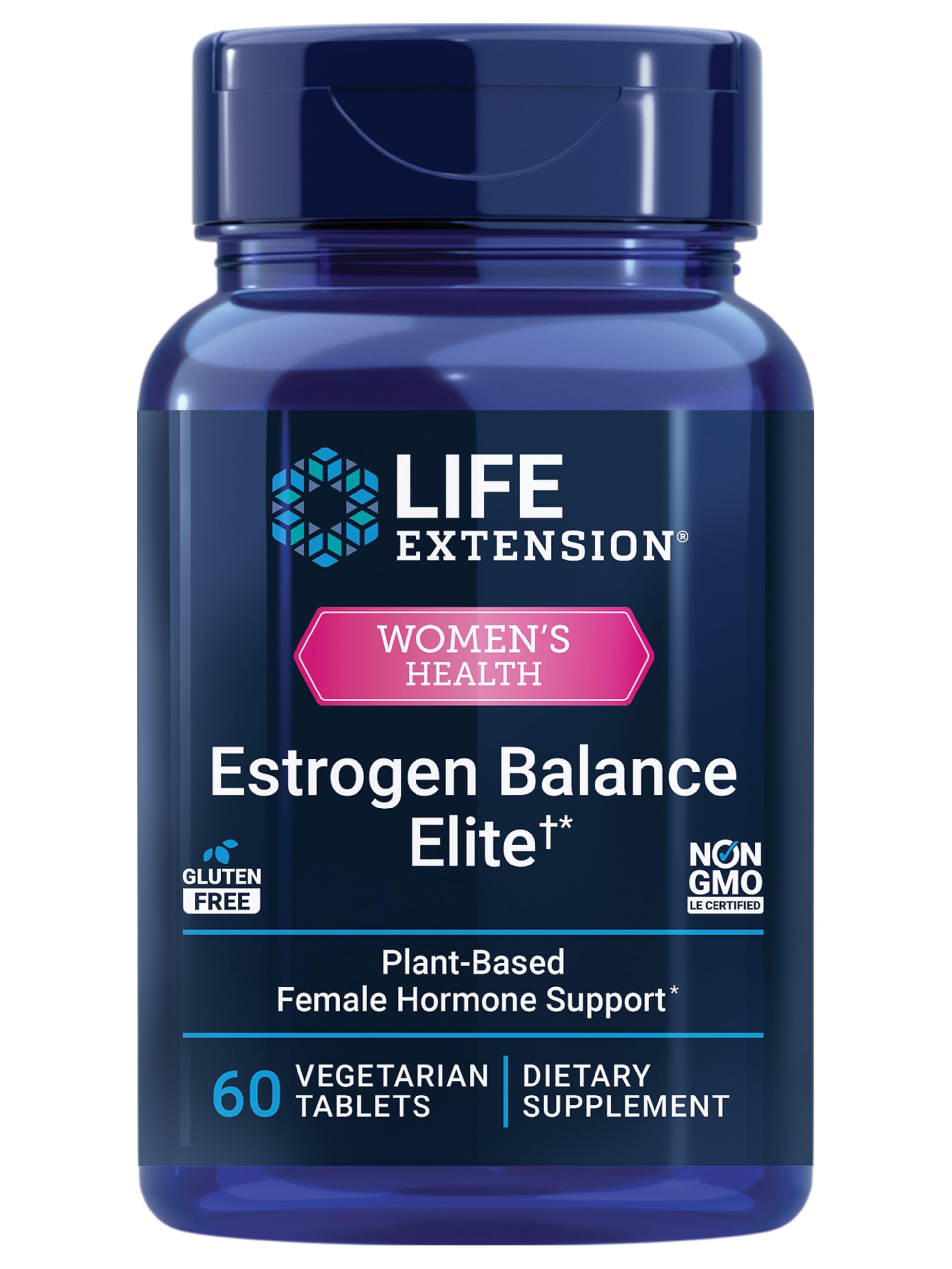 Life Extension Estrogen Balance Elite, Menopause Support Supplement, Hormone Balance, hot Flashes, Night Sweats, Vaginal Dryness, Gluten-Free, Non-GMO, Vegetarian, 60 Tablets. Life Extension buy supplements canada