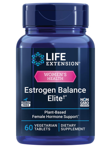 Life Extension Estrogen Balance Elite, Menopause Support Supplement, Hormone Balance, hot Flashes, Night Sweats, Vaginal Dryness, Gluten-Free, Non-GMO, Vegetarian, 60 Tablets. Life Extension buy supplements canada
