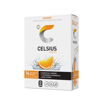 CELSIUS On-the-Go Powder Stick Zero Sugar, Orange, 2.6 Oz (14 Sticks per Pack) CELSIUS buy supplements canada