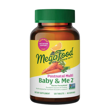 MegaFood Baby & Me 2 Postnatal Vitamins for Women Breastfeeding with Folate (Folic Acid Natural Form), Choline, Iodine, Vitamin D MegaFood buy supplements canada