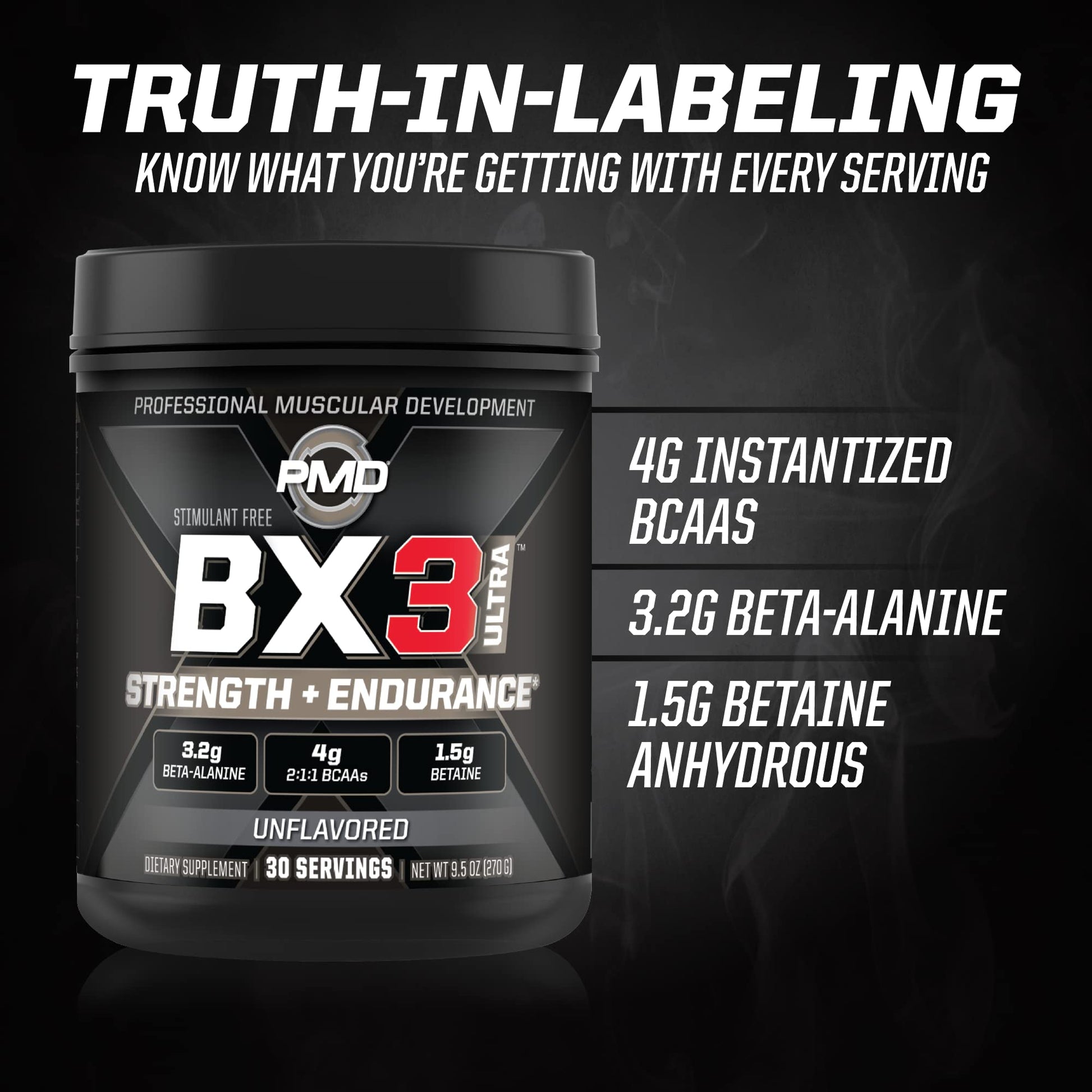 PMD Sports BX3 Ultra Muscle-Building Powder – Beta-Alanine, BCAAs, Betaine Anhydrous PMD buy supplements canada