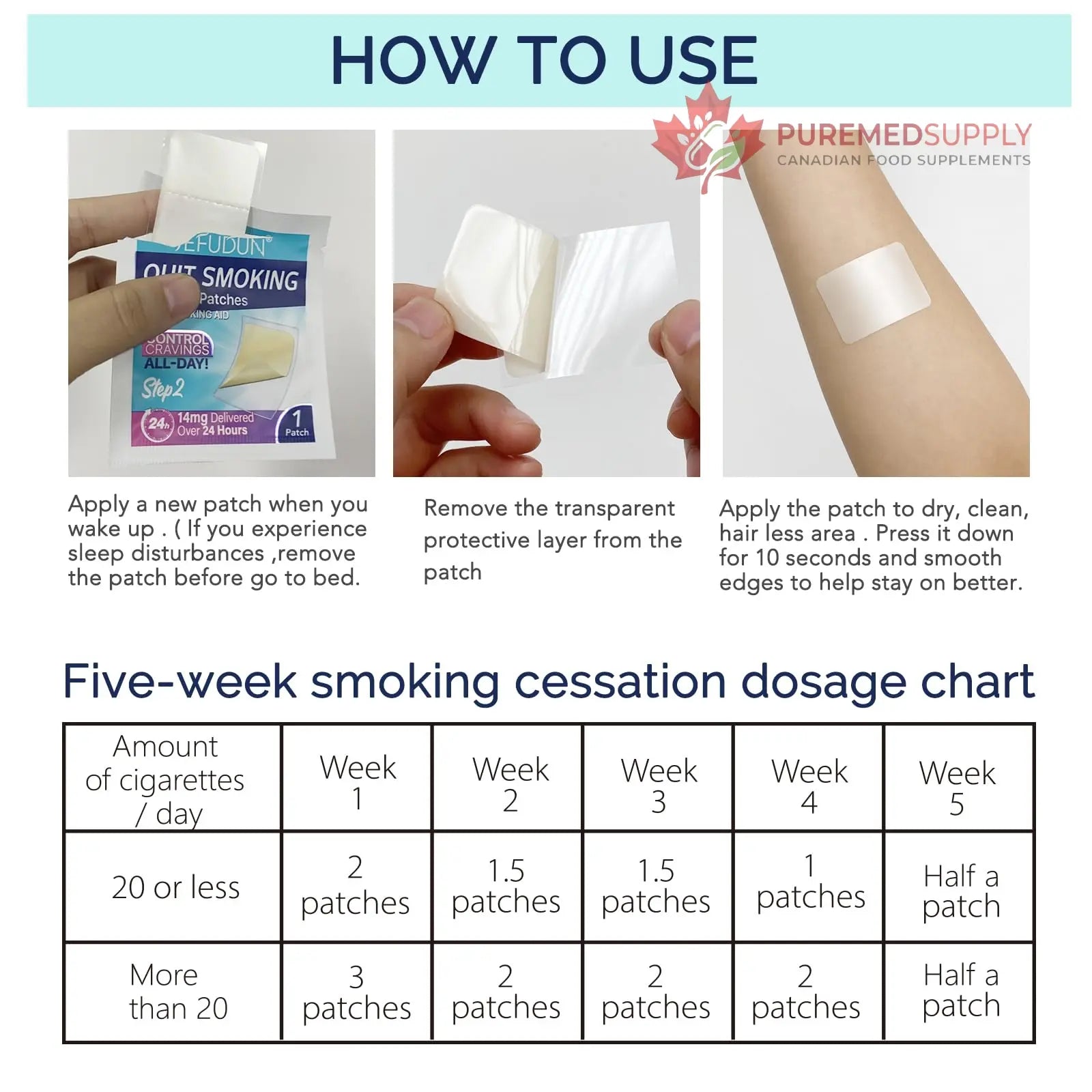Step 2 Quit Smoking Patches, 14mg Stop Smoking Aids Patches, 30 Count Quit Smoking Stickers that Work with 2 Weeks, Helping Quit Patch, Easy & Effective Anti-Stickers NenMaoKeNu buy supplements canada