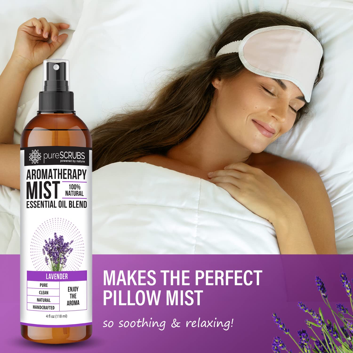 Shake, Mist & Enjoy - pureSCRUBS Premium Lavender Aromatherapy Spray Mist for Room, Body, Linens pureSCRUBS buy supplements canada