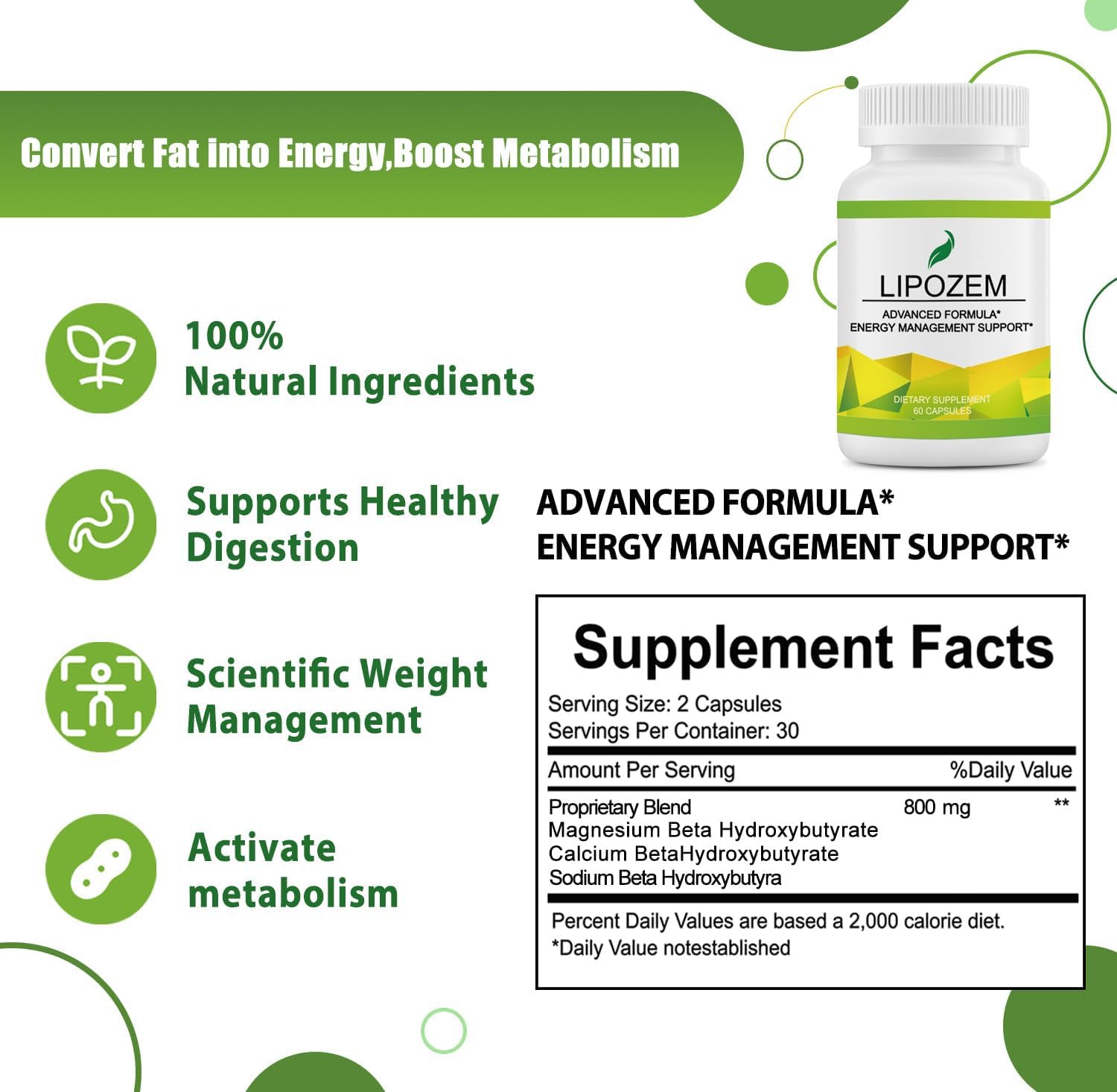 Advanced BHB Supplements, Support Natural Weight Management, Third-Party Tested, Vegan, Gluten Free, Non GMO, 60 Capsules Aimacro buy supplements canada