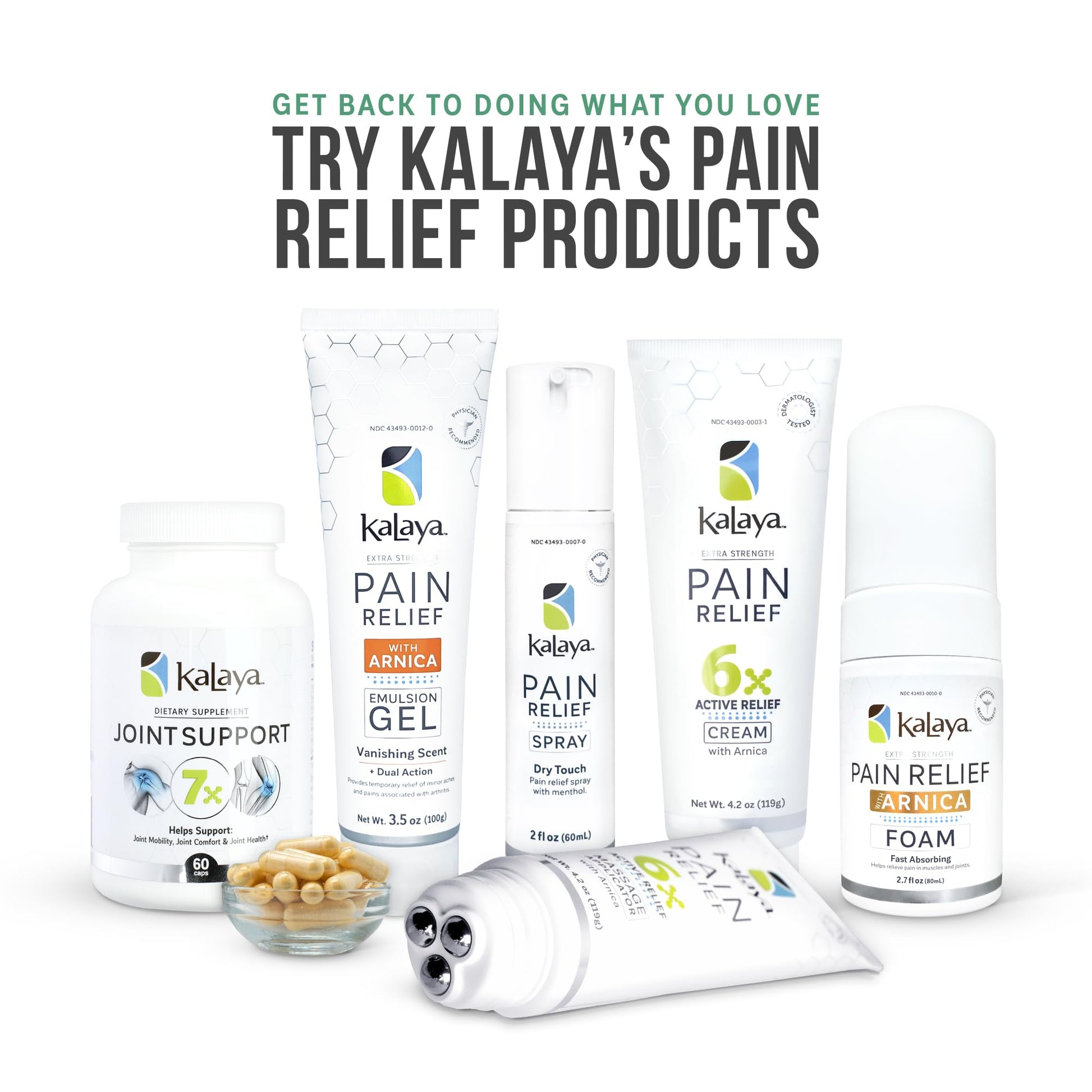 Kalaya Pain Relief Spray - Fast-Acting, Quick-Drying Muscle Rub for Joint Pain Relief and Muscle Pain - with Eucalyptus, Menthol, Methyl Salicylate, Camphor - Ideal for Easing Back Pain - 2 oz Kalaya Naturals buy supplements canada
