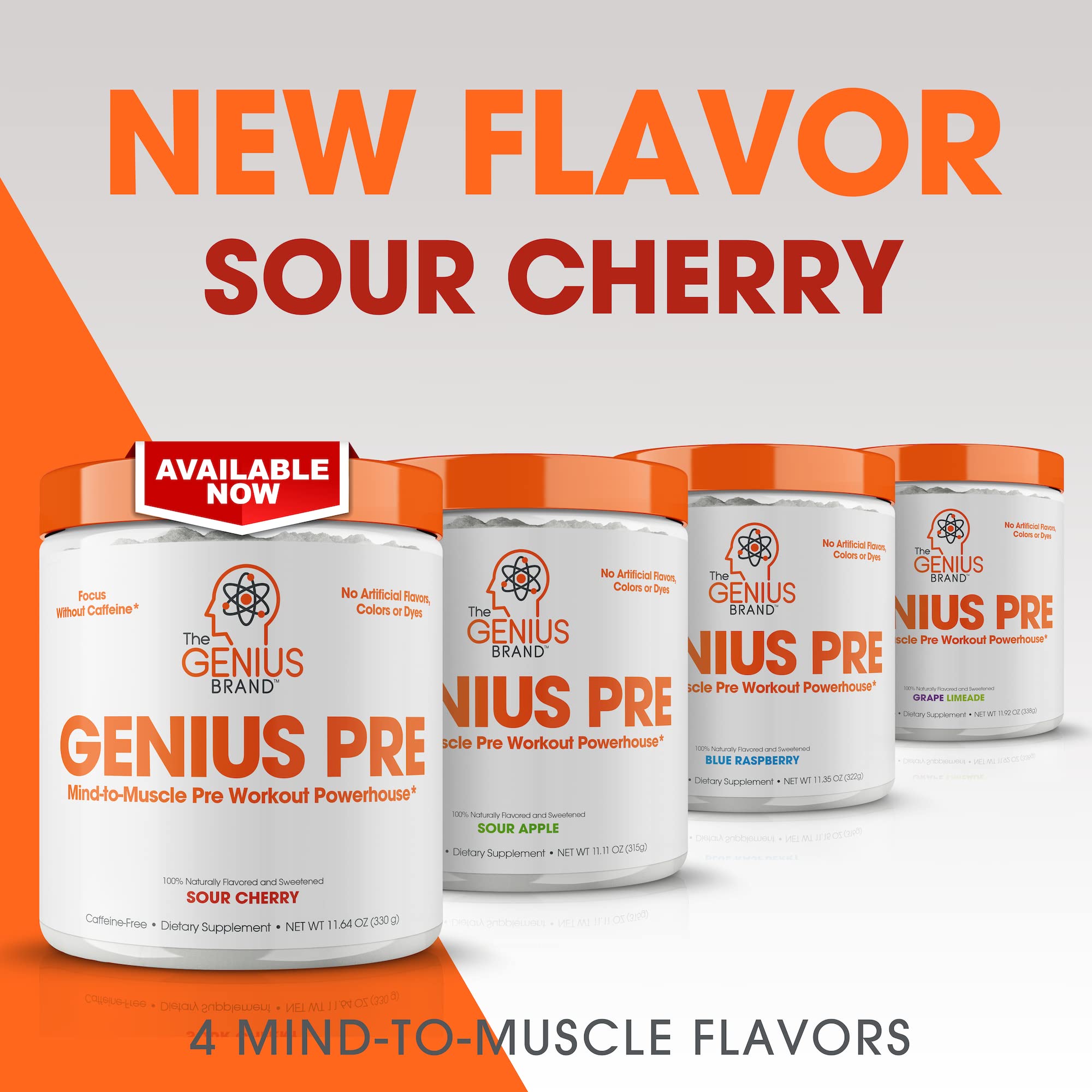 Genius Pre Workout Powder, Grape Limeade - All-Natural Nootropic Pre-workout The Genius Brand buy supplements canada