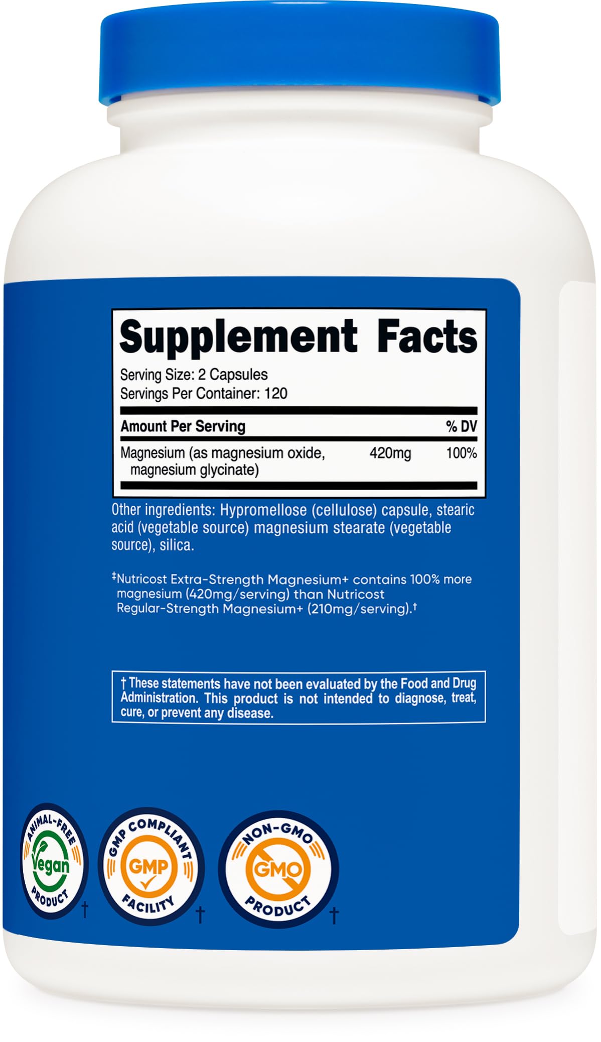 Nutricost Magnesium+ Extra Strength 420mg, 240 Capsules - 120 Servings. Magnesium Oxide and Glycinate - Non-GMO, Gluten Free, Vegan Friendly Nutricost buy supplements canada