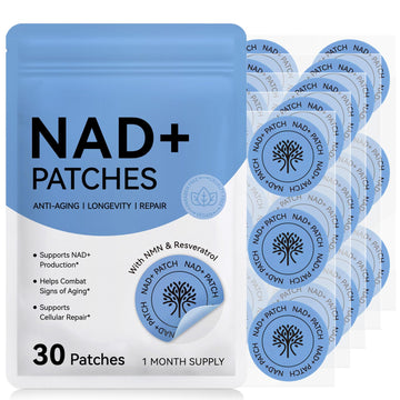 NAD Patches for Women & Men,One-Stop Solution for Skin and Wellness Support | NMNH, Resveratrol, Hyaluronic Acid, Vitamin C, & Coq10 l Premium 8-Hour Time-Release Patch for Enhanced Absorption MAYPJHEH buy supplements canada
