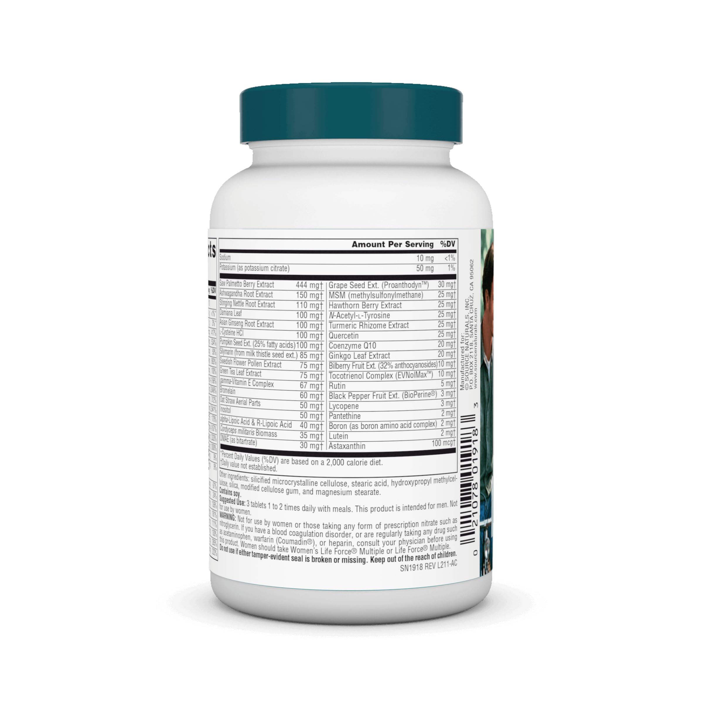 Source Naturals Men's Life Force Multiple Daily Multivitamin & Immune Health Supplement - 13 Essential Vitamins, Nutrients & Minerals* - 45 Tablets Source Naturals buy supplements canada