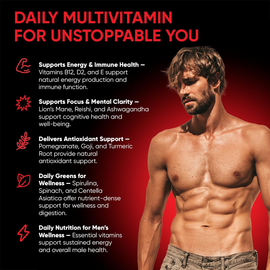 FRIEND OF DOROTHY Daily Multivitamin for Men, Energy, Focus & Immunity Support, Ashwagandha, Lion’s Mane & Reishi, 60 Capsules FRIEND OF DOROTHY buy supplements canada
