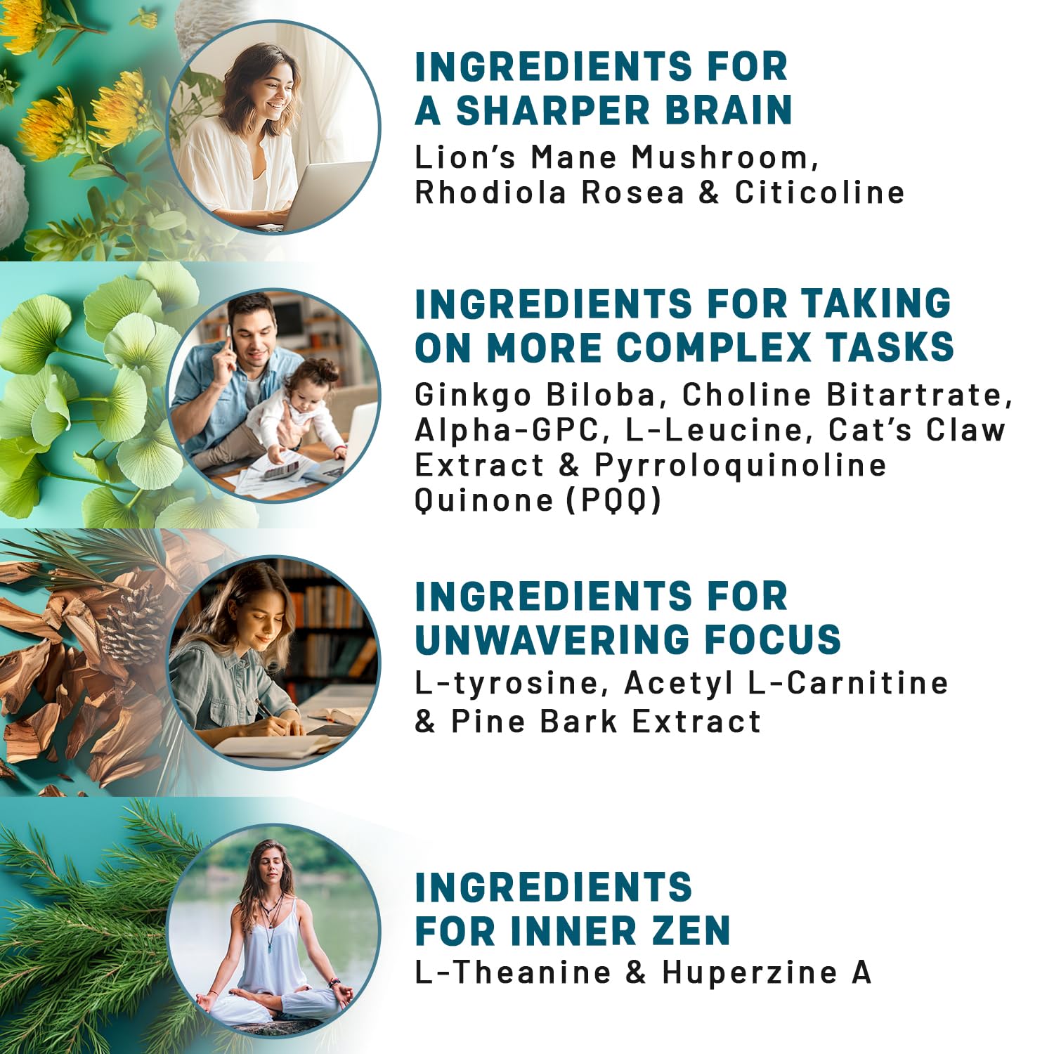 14-in-1 Lions Mane Supplement Capsules - Nootropic Brain Supplement with Ginkgo Biloba for Brain Support, Memory and Focus - Alpha GPC, L Theanine & Choline Supplements with 1300mg Per Serving (60 ct) PrimeMD buy supplements canada