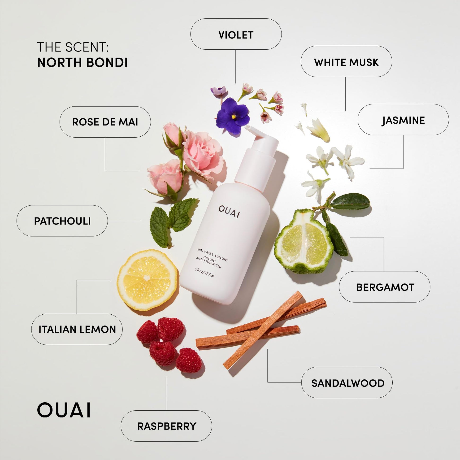 OUAI Anti Frizz Cream - Moisturizing Hair Cream with Frizz Control & Heat Protection - Provides Lasting Hydration with Jackfruit & Beetroot Extract - Paraben, Phthalate & Sulfate Free (6 oz) OUAI buy supplements canada