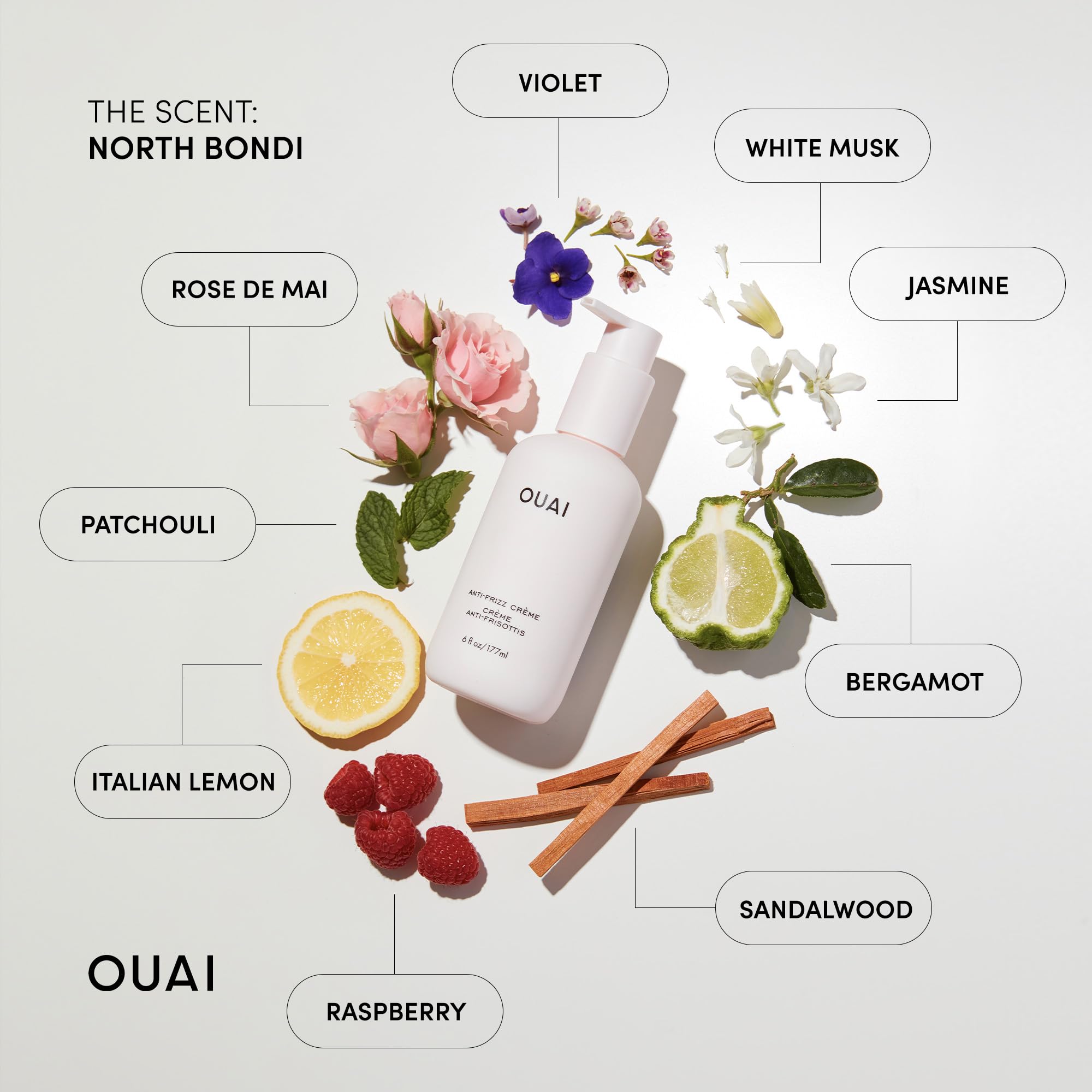 OUAI Anti Frizz Cream - Moisturizing Hair Cream with Frizz Control & Heat Protection - Provides Lasting Hydration with Jackfruit & Beetroot Extract - Paraben, Phthalate & Sulfate Free (6 oz) OUAI buy supplements canada