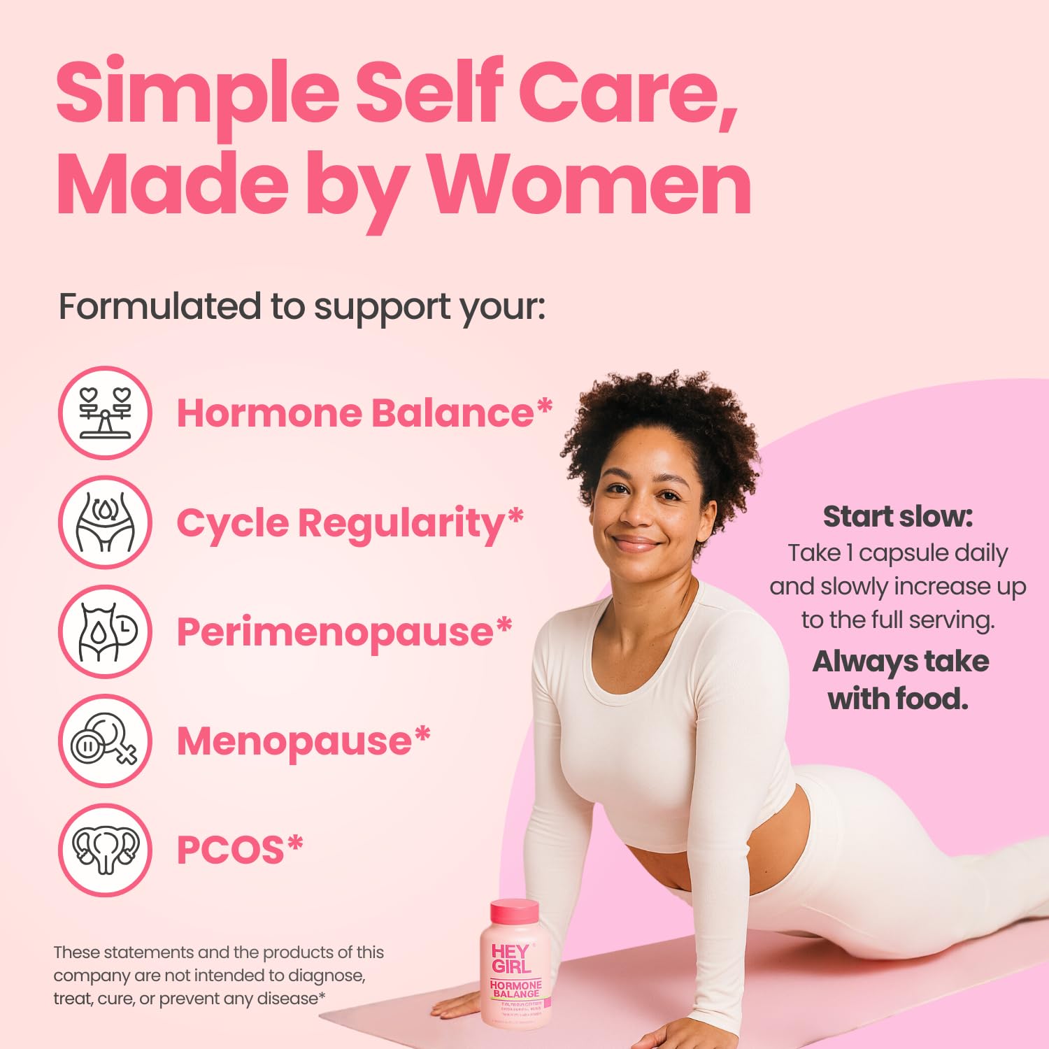 Hey Girl Hormone Balance for Women – 13-in-1 Menopause, PMS & Cycle Support – Mood & Hot Flash Support – w Myo-Inositol, Berberine, Maca Root, Black Cohosh, DIM, Dong Quai HEY GIRL NUTRITION buy supplements canada