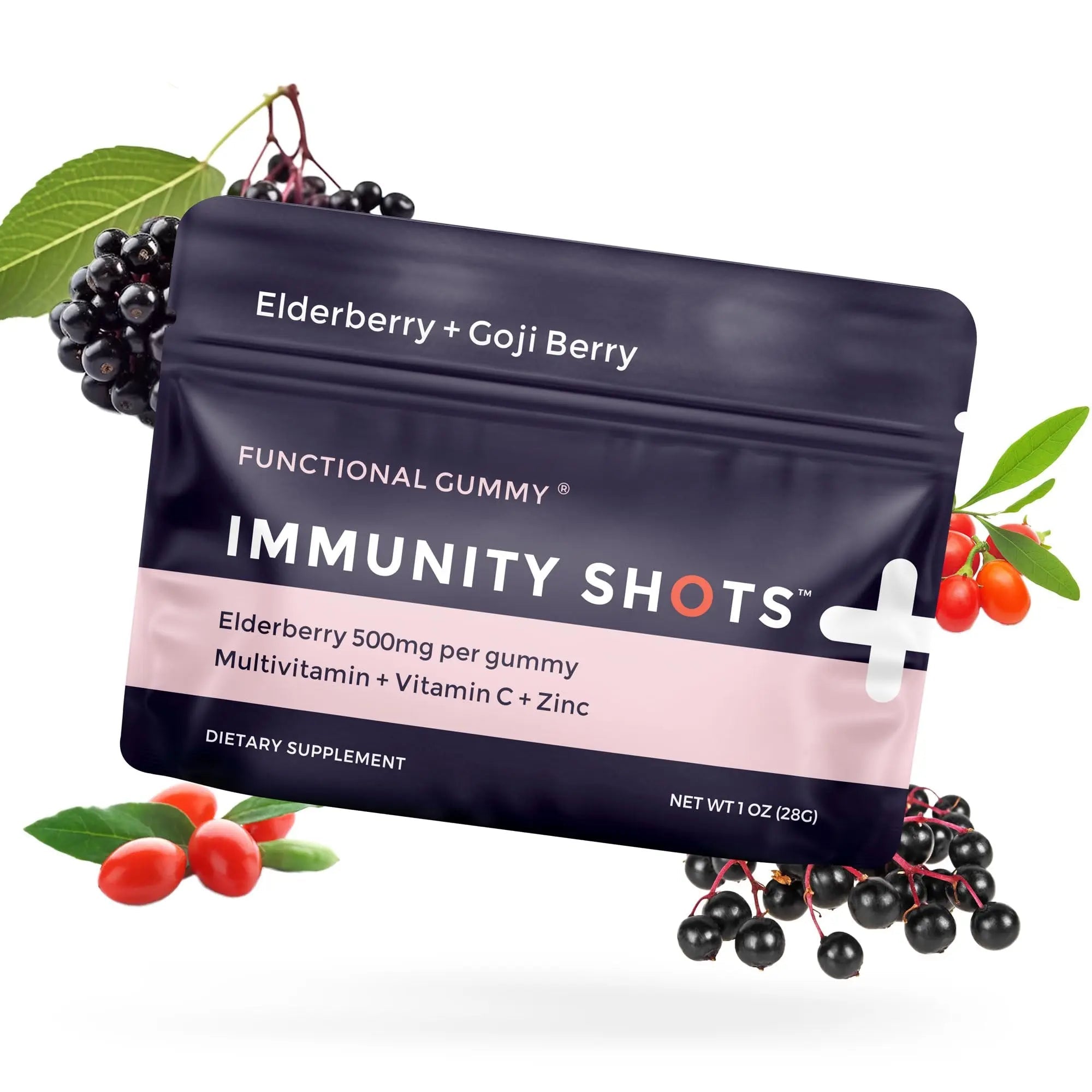 SGC Immunity Shots - Elderberry and Goji Berry 500mg Multivitamin Gummies (12-Packs, 4 Per Pack) Immune System Support Supplement SGC buy supplements canada