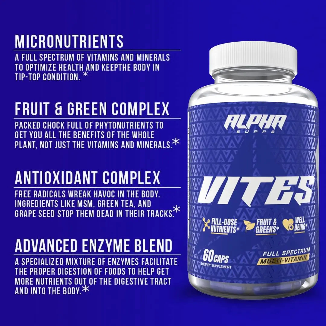 Alpha Supps Vites Men's Multivitamin, Complete Daily Supplement with Fruits, Veggies, Energy, Immune & Prostate Support Alpha Supps buy supplements canada