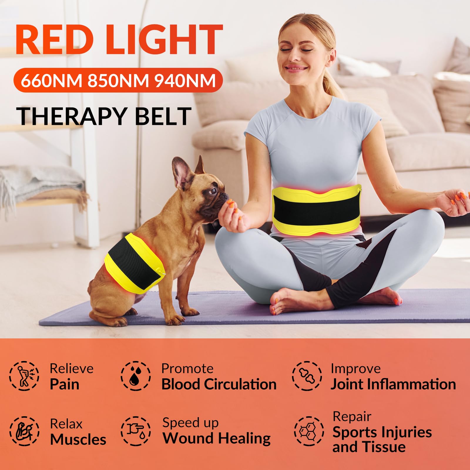 Fimem Red Light Therapy Belt 660nm 850nm 940nm, Red Light Therapy Device for Back, Infrared Light Therapy Fimem buy supplements canada
