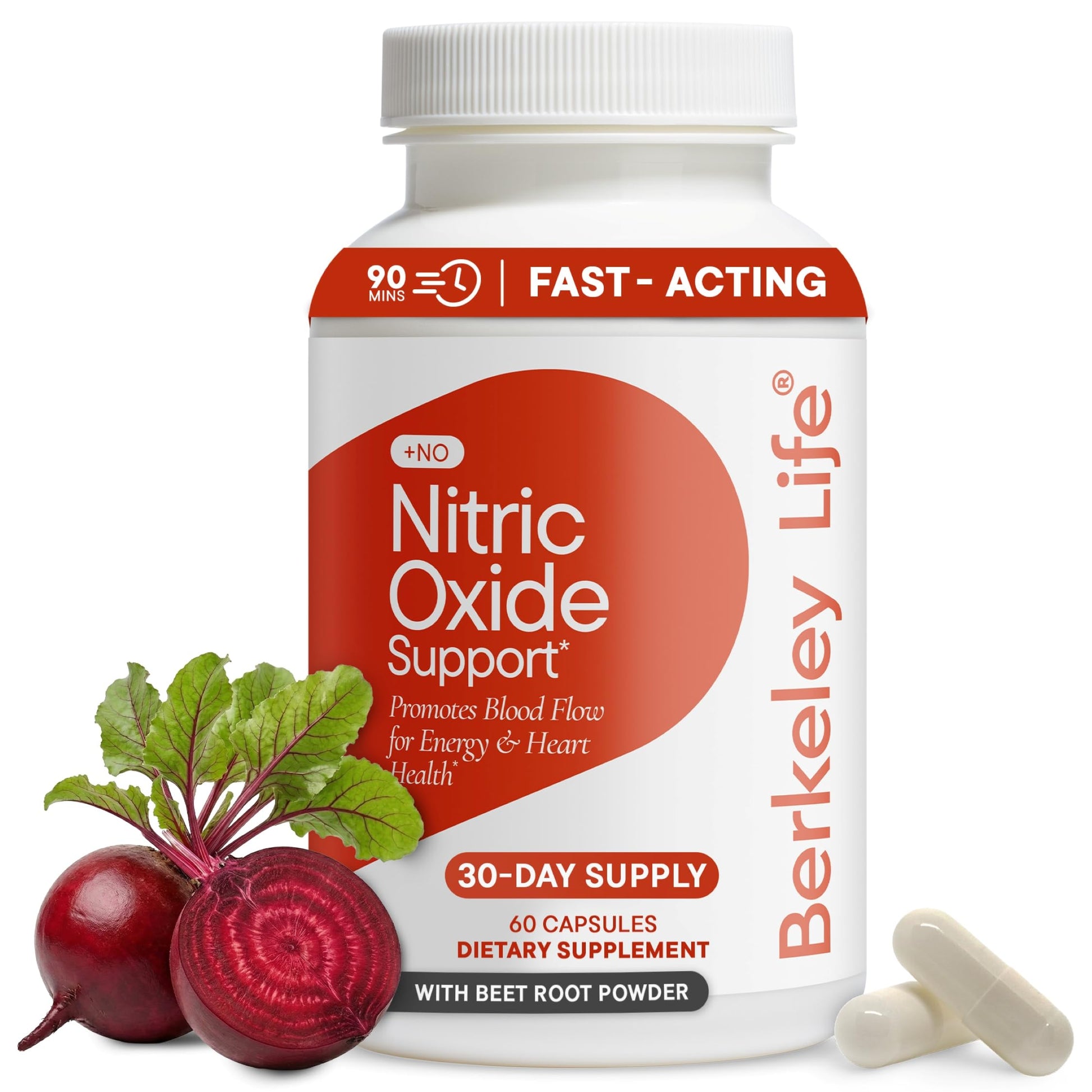 Berkeley Life Nitric Oxide Support Supplement - Nitric Oxide Booster for Men & Women - Blood Flow & Circulation with Beet Root Powder to Support Energy, Heart Health Berkeley Life buy supplements canada