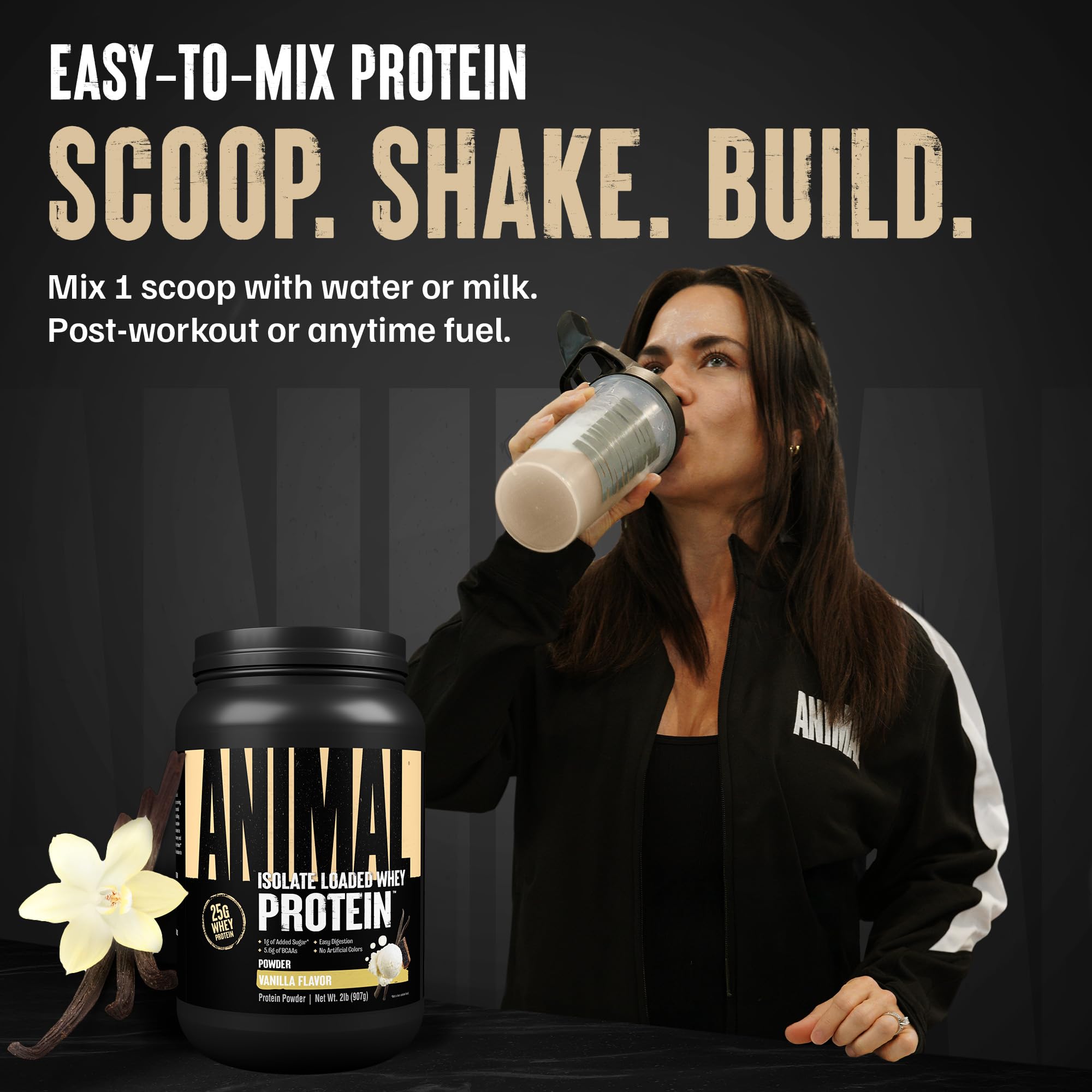 Animal Whey Isolate Protein Powder - Loaded for Pre & Post Workout Muscle Builder and Recovery with Digestive Enzymes for Men & Women - 25g Protein, Great Taste, Low Sugar - Vanilla 2 lbs Animal buy supplements canada