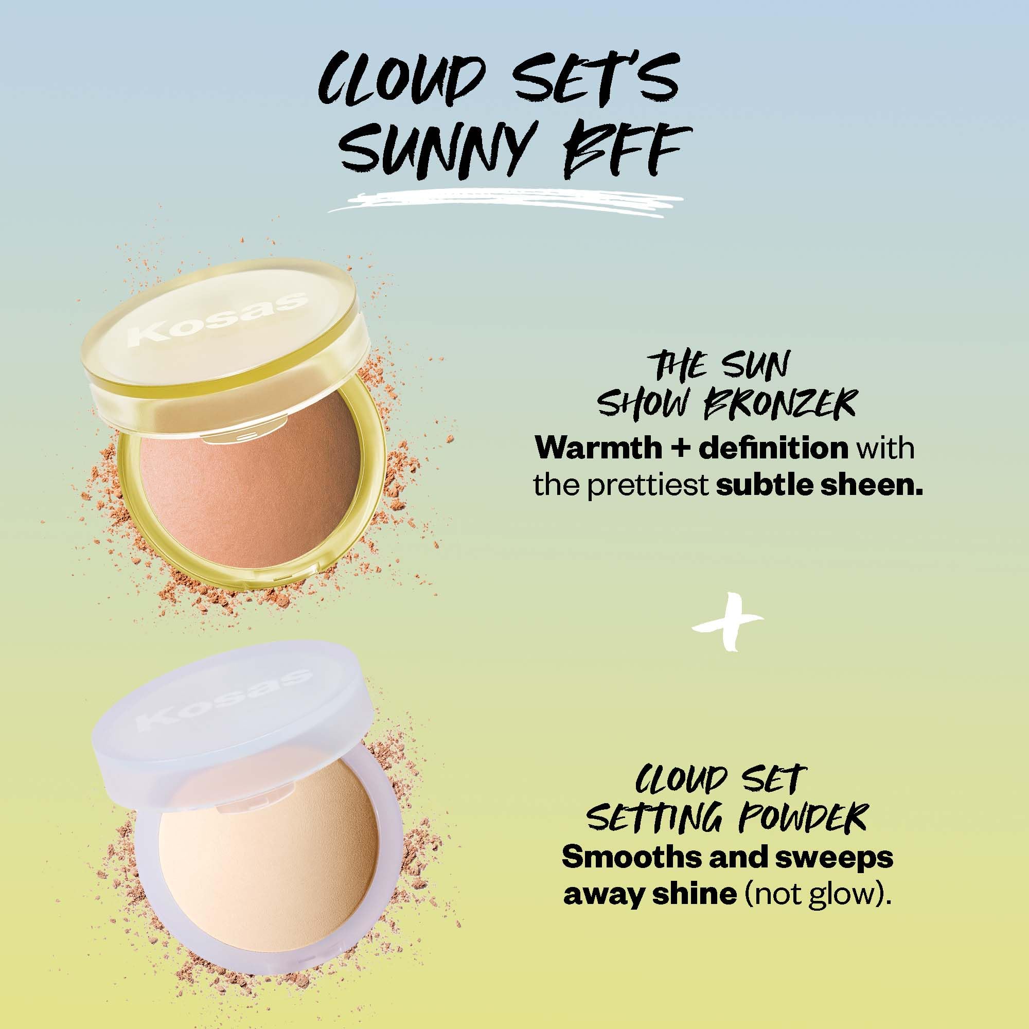 Kosas Sun Show Glowy Warmth Baked Bronzer - Contouring Powder for Cheekbones, Nose & Jawline - Enriched with Concentrated Fatty Acids - Talc-Free, Vegan & Hypoallergenic - Waves Kosas buy supplements canada