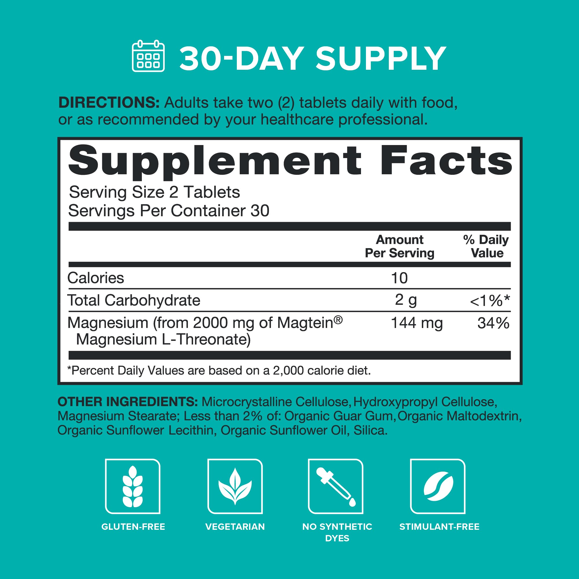 Qunol Q-Mag Magnesium L-Threonate Tablets, 2000mg of Magtein to Help Support Cognitive Performance, Improve Mental Alertness & Productivity, Supports Restful Sleep, High Absorption, 60 Count Qunol buy supplements canada